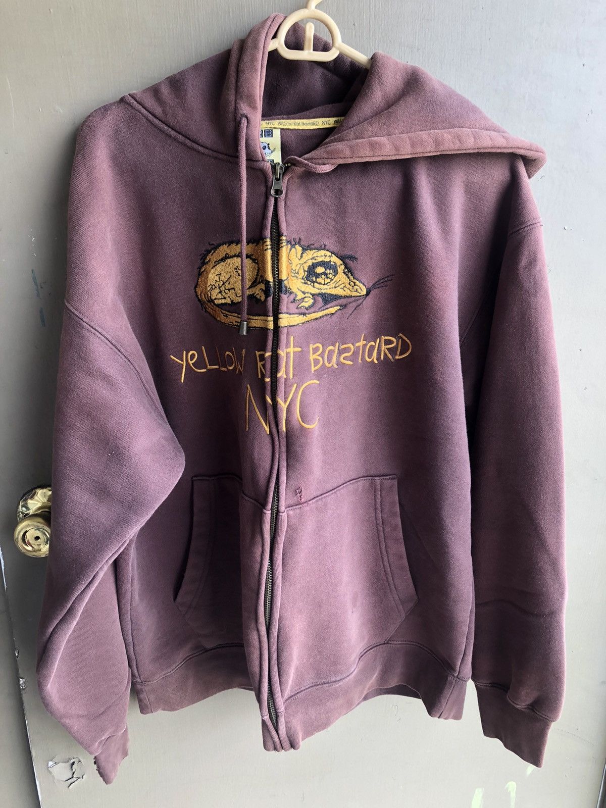 Vintage Yellow Rat Bastard NYC hoodie