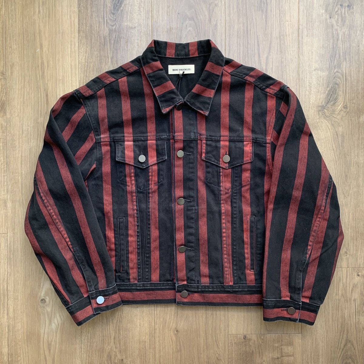 Bare knuckles Striped Denim Jacket V2