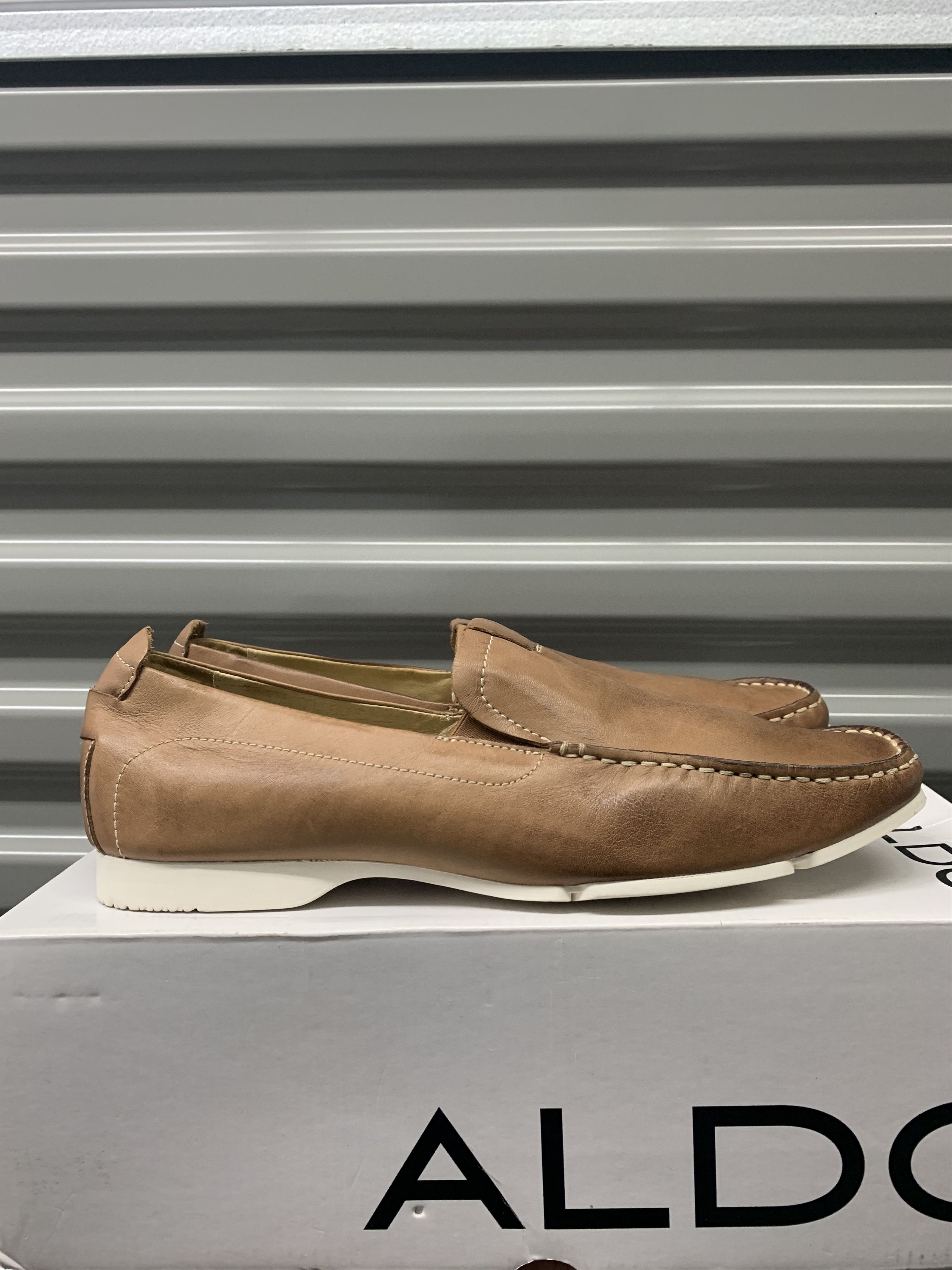 Aldo Darry Slip On Driving Shoe Leather