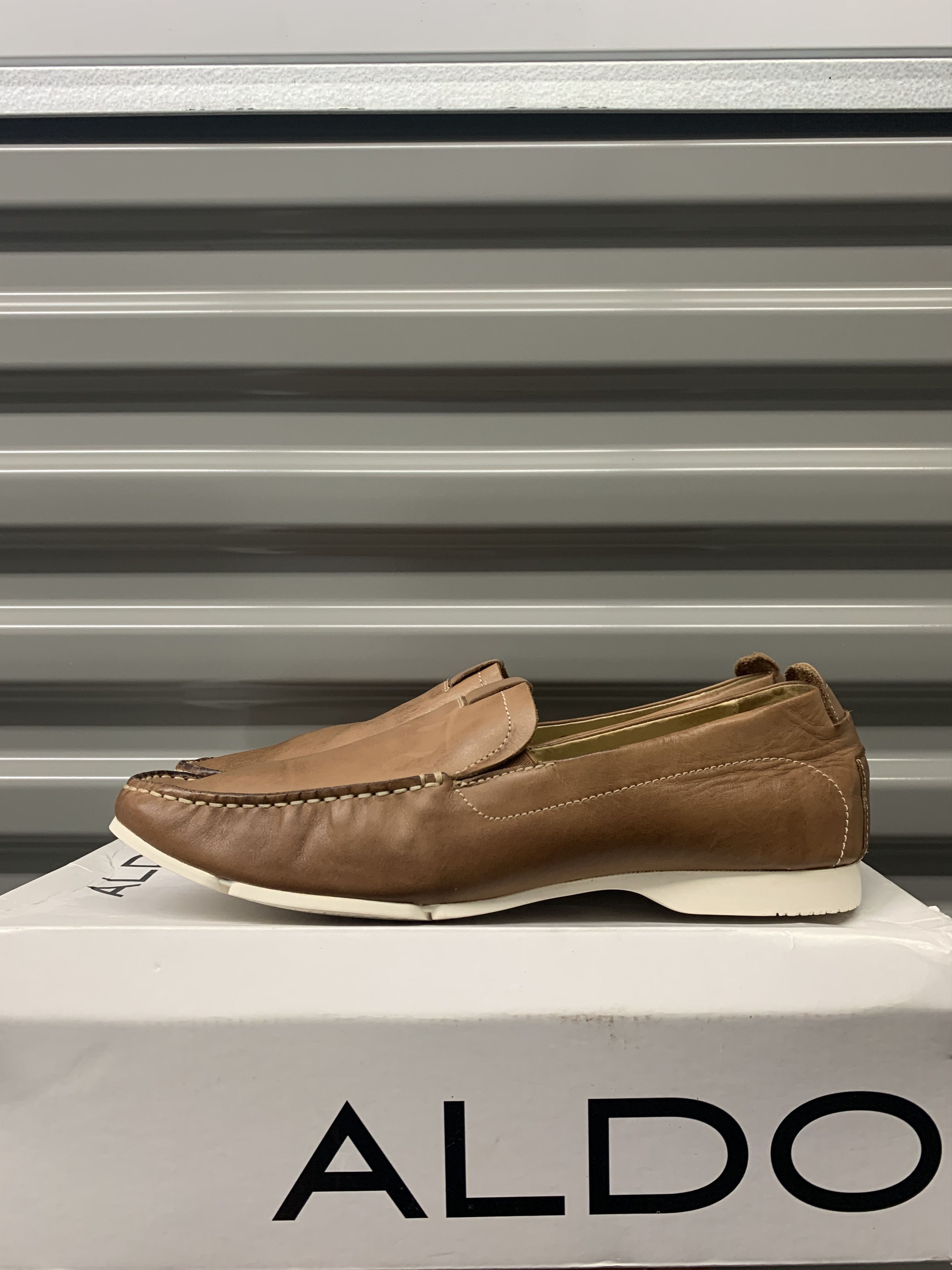 Aldo Darry Slip On Driving Shoe Leather