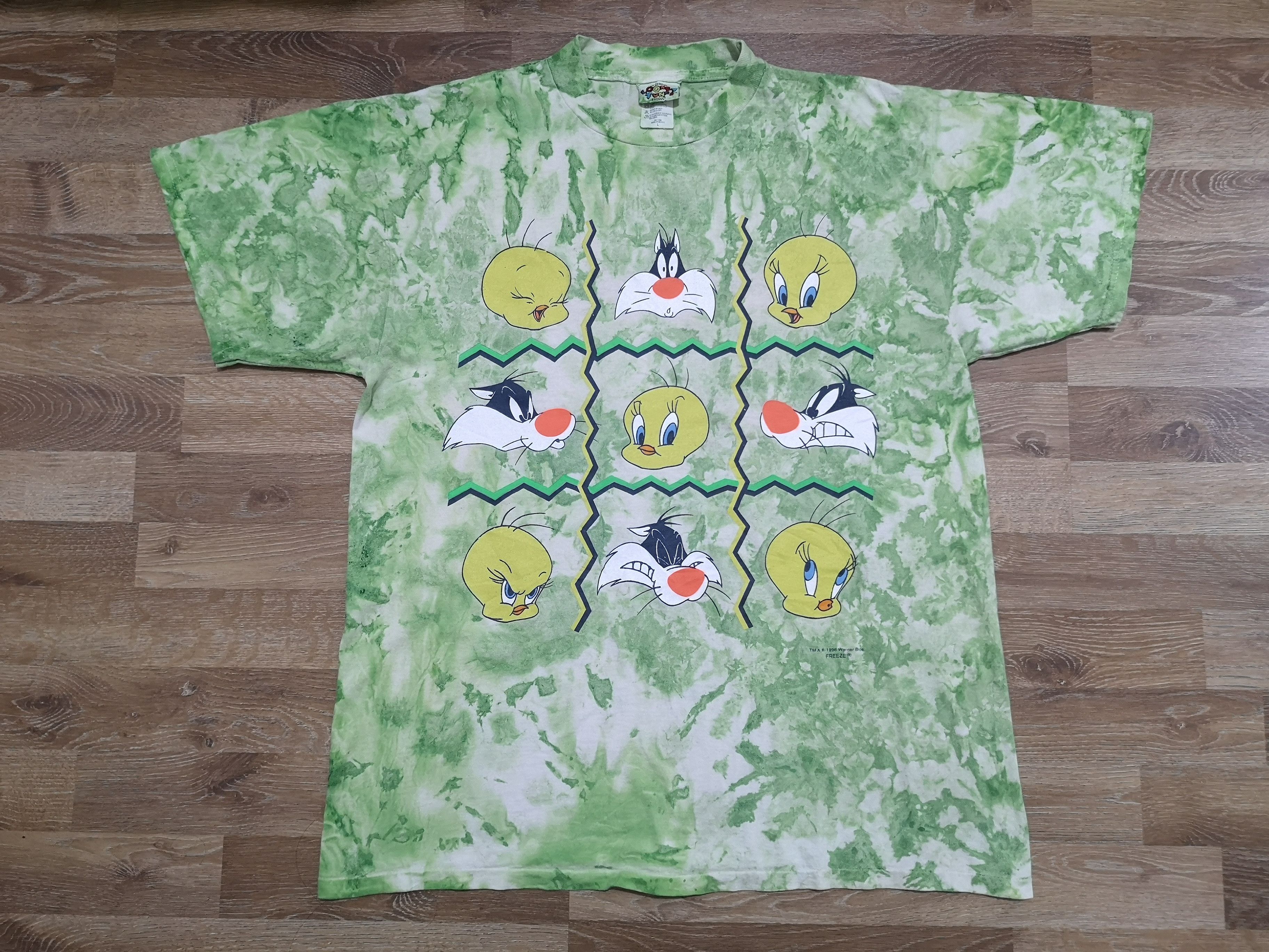 T-shirt Vintage Looney Tunes Tweety & Sylvester – Années 90 – Taille L