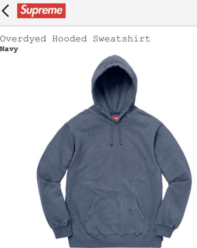 Supreme overdyed best sale hooded sweatshirt