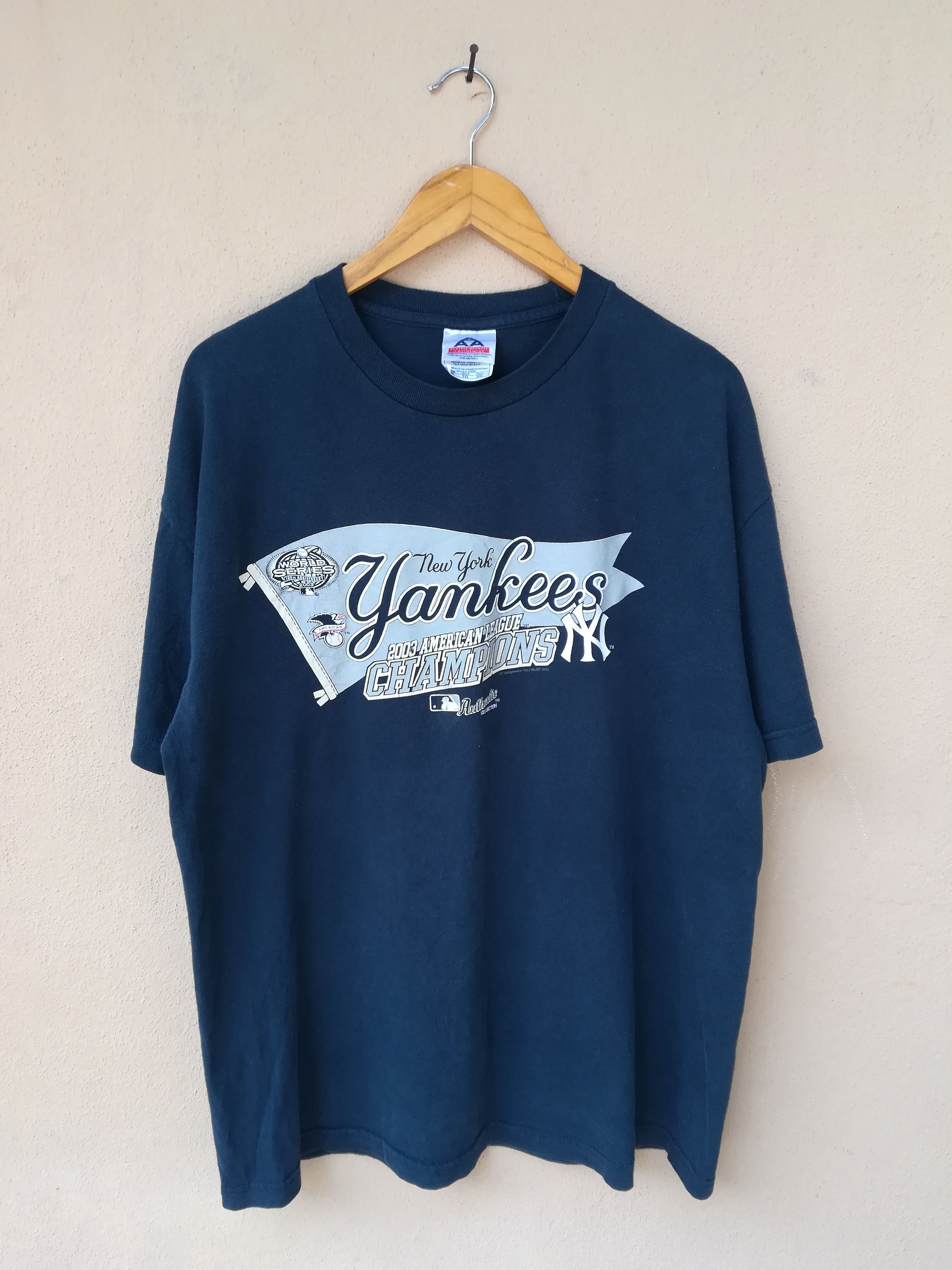 MLB × New York Yankees × Vintage Vintage 2003 Yankees American League Champions Tee Size US XL / EU 56 / 4 - 1 Thumbnail
