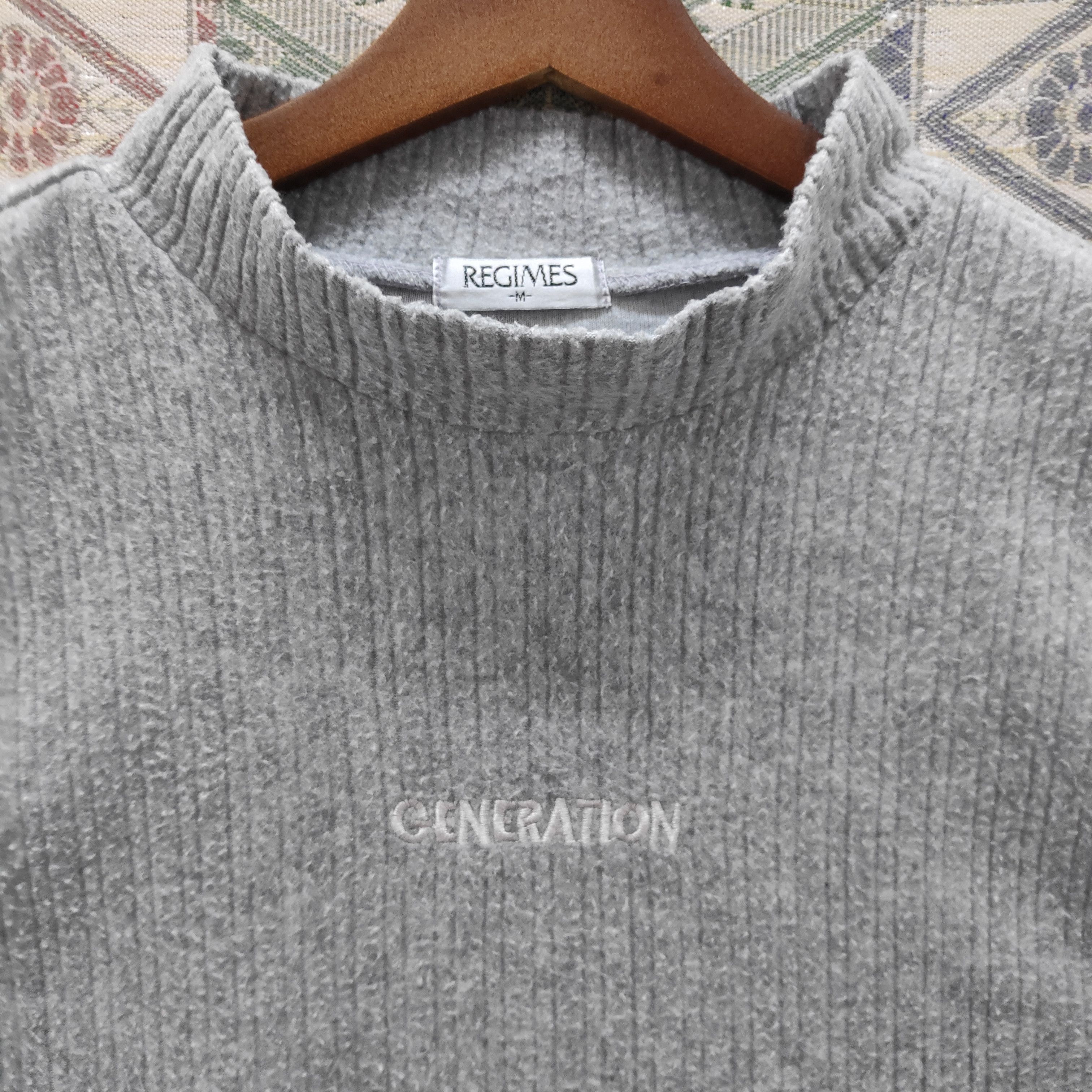 Atelier New Regime Regimes “Generation” Ribbed Crewneck – Made in Japan Size US M / EU 48-50 / 2 - 2 Thumbnail