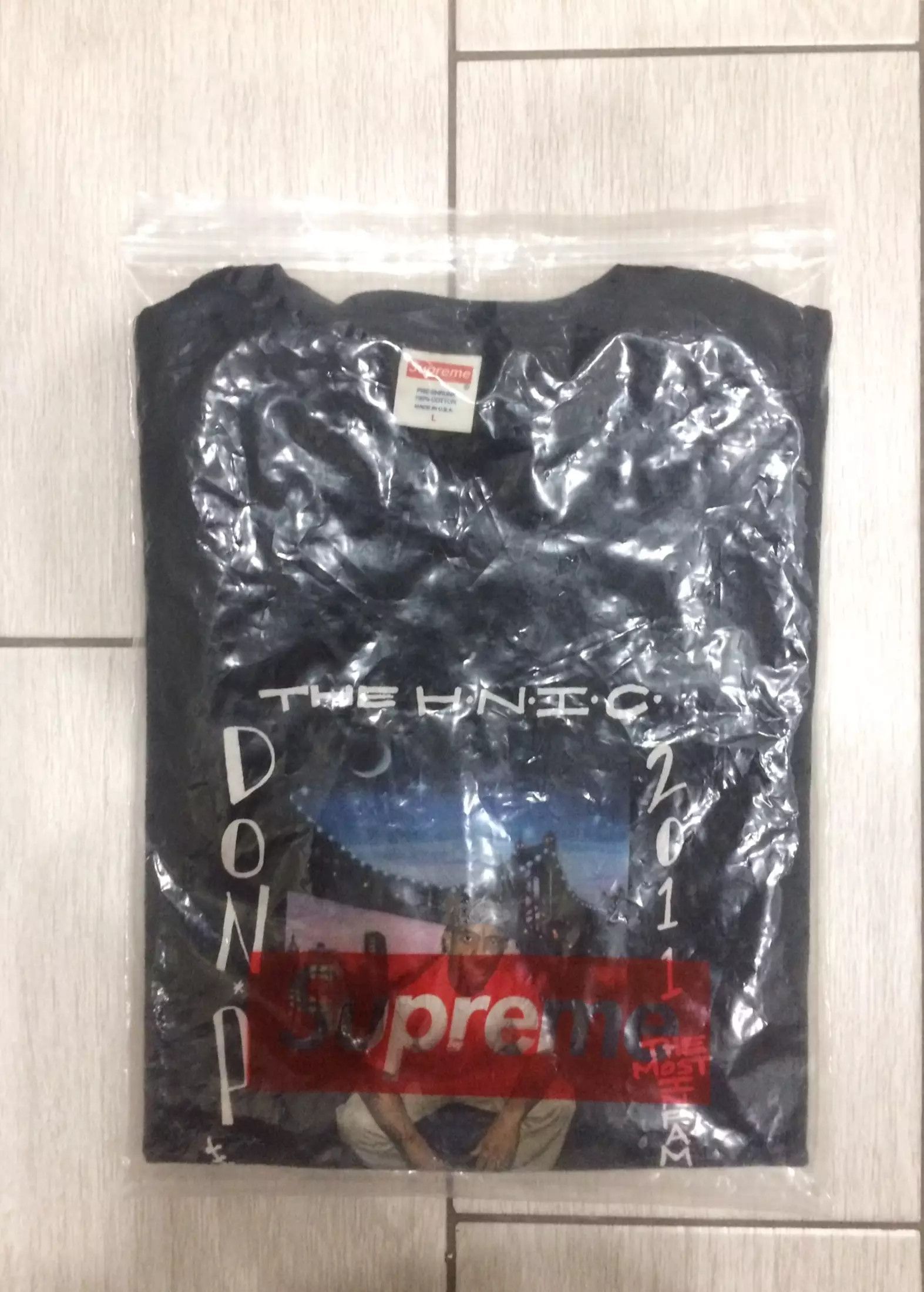 image of Supreme Prodigy Tee S/s11 in Black Navy, Men's (Size Large)