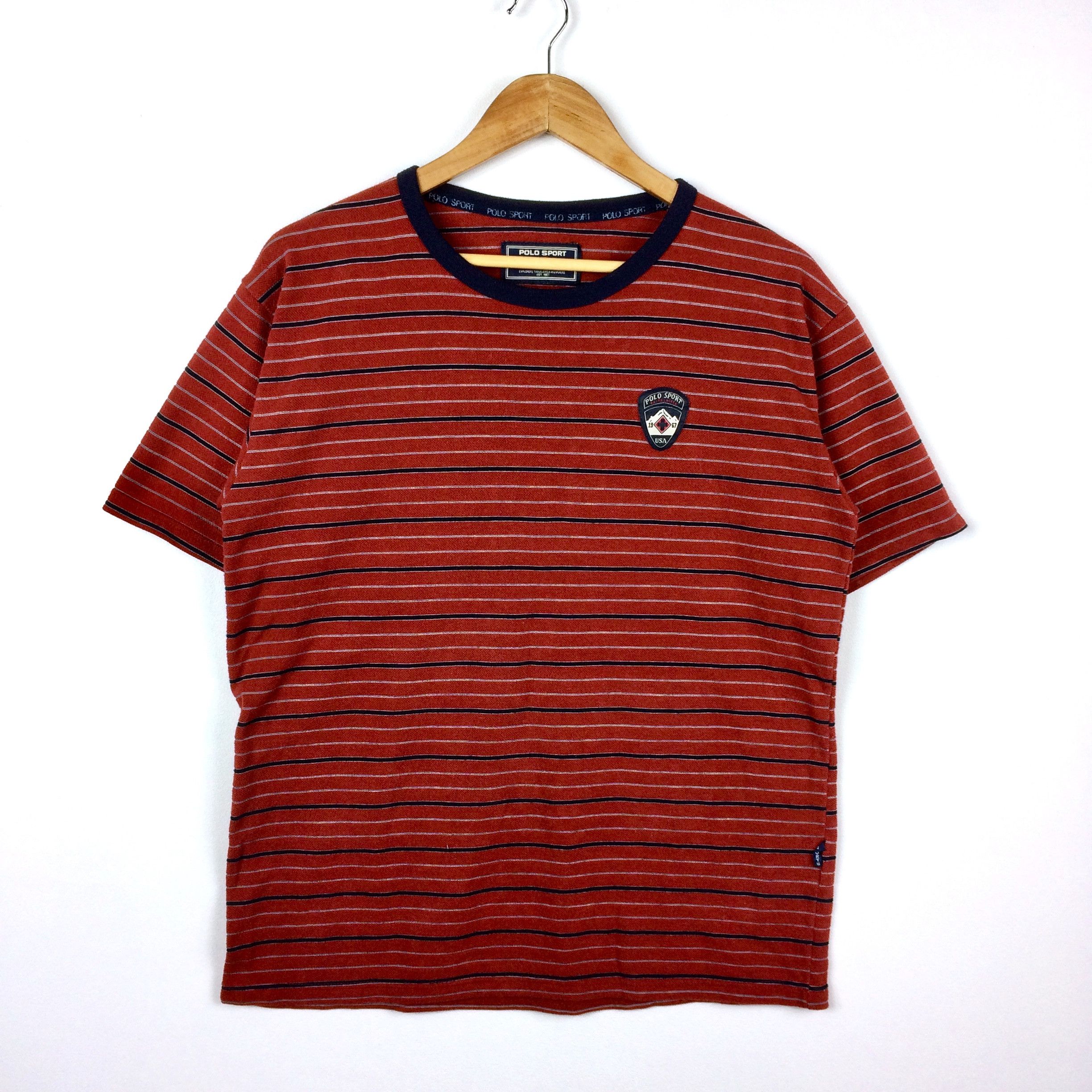 Polo Ralph Lauren Vintage Polo Sport Sportsman Usa T-Shirt By Ralph Lauren Size US M / EU 48-50 / 2 - 1 Thumbnail