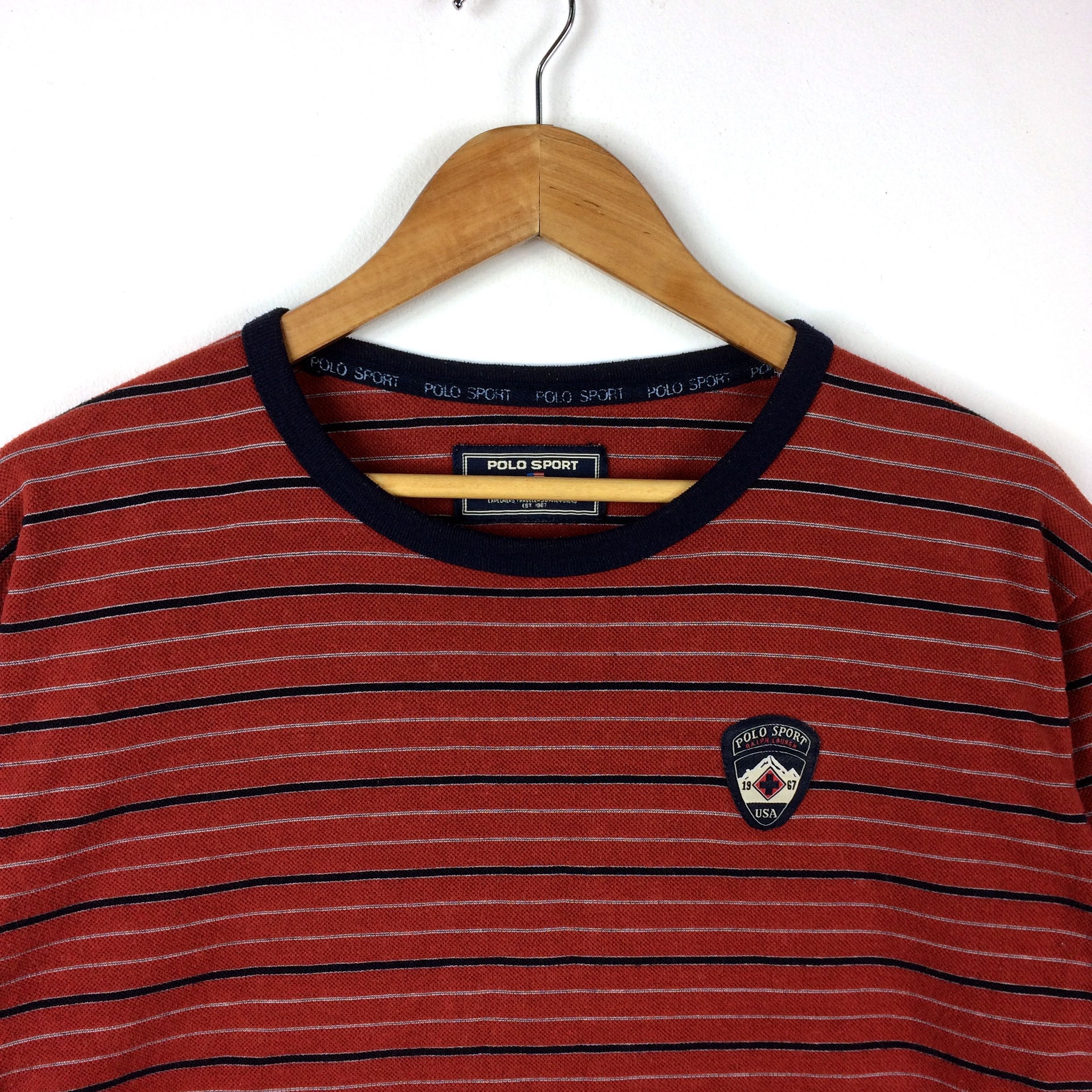 Polo Ralph Lauren Vintage Polo Sport Sportsman Usa T-Shirt By Ralph Lauren Size US M / EU 48-50 / 2 - 3 Thumbnail