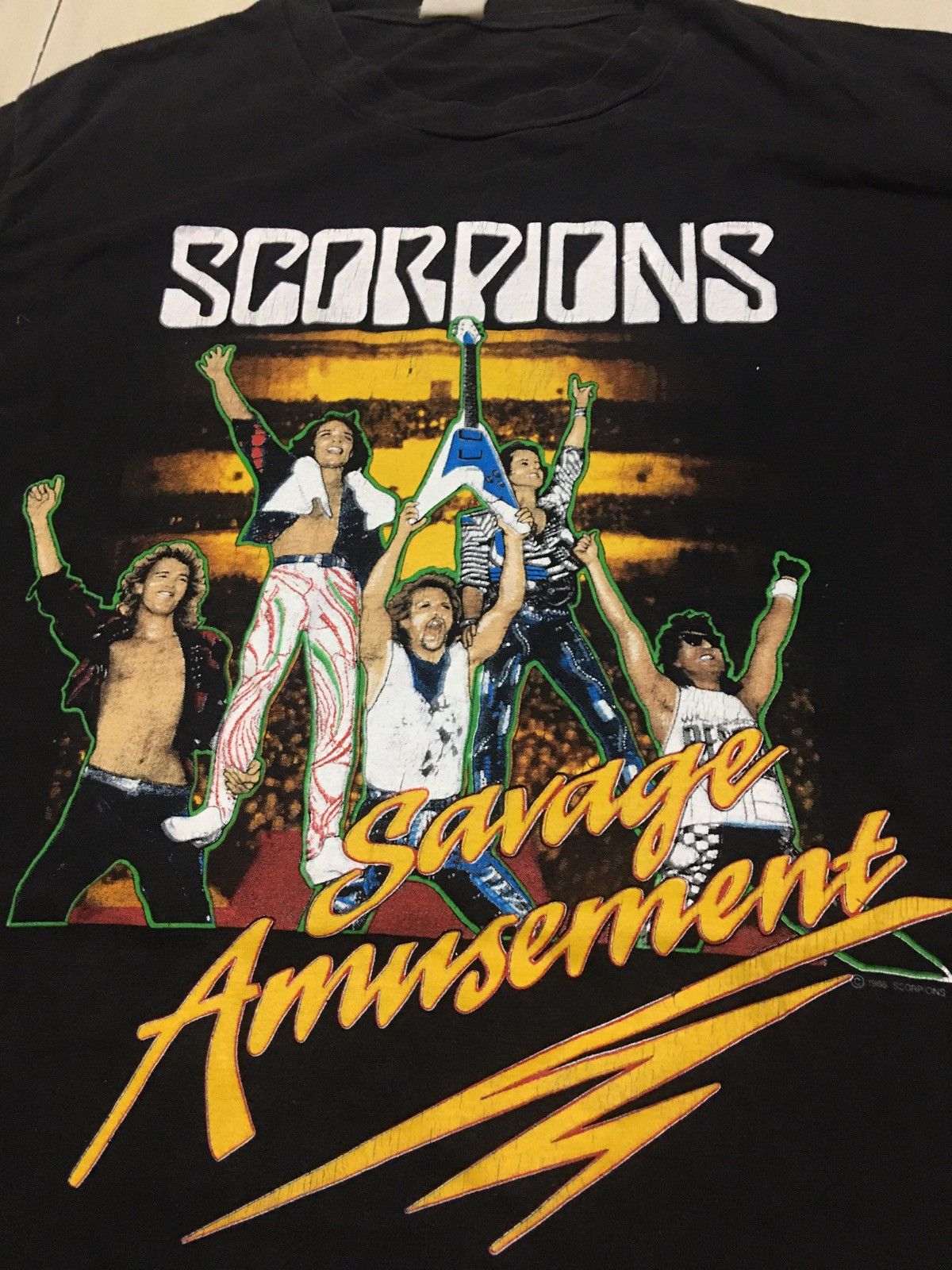 Band Tees × Vintage Vintage Scorpions Savage Amusement Tour Shirt Size US L / EU 52-54 / 3 - 9 Thumbnail