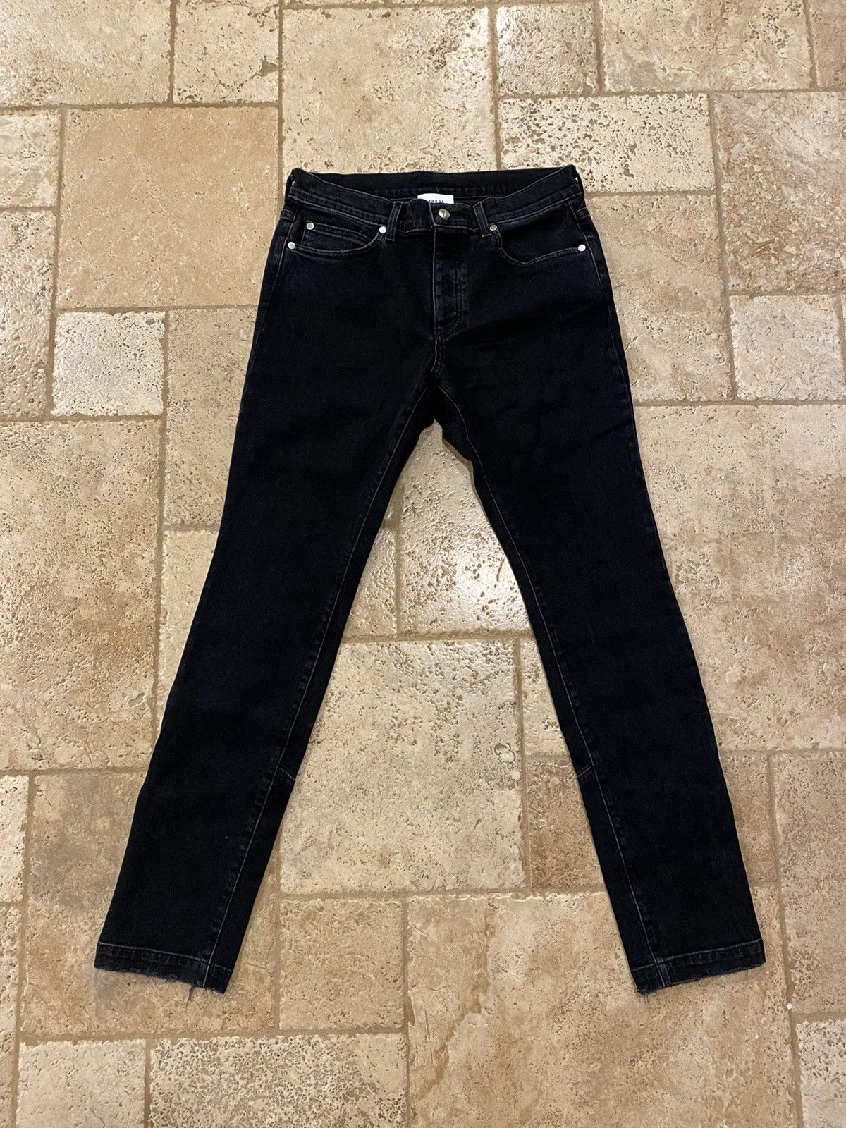Rhude Rhude Black Snap Denim Jeans Size US 33 - 1 Thumbnail