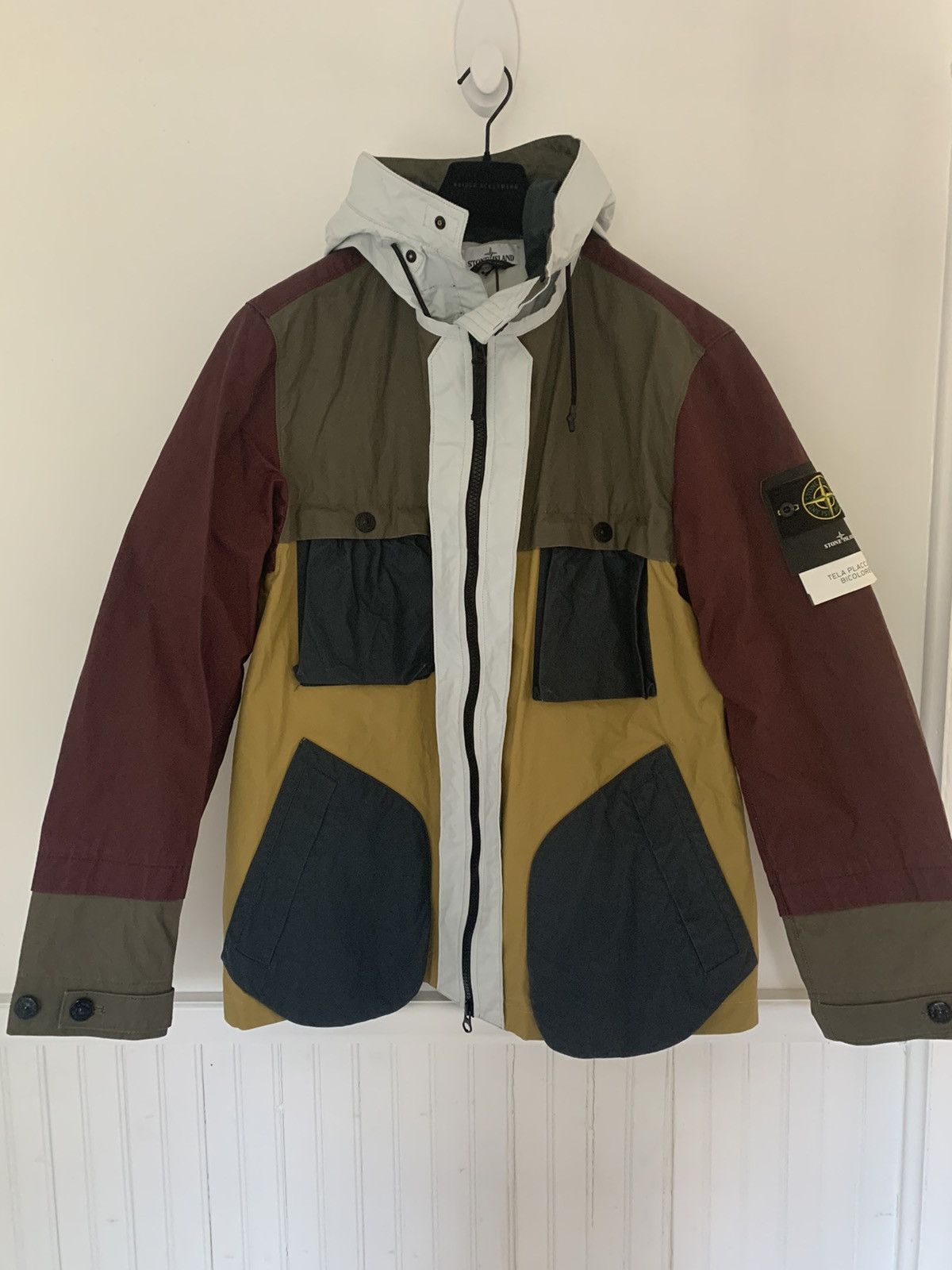 Stone Island TELA PLACCATA BICOLORE FIELD JACKET Grailed
