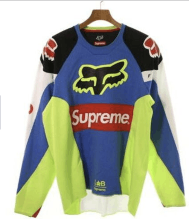 Supreme x Fox Racing Neon Blue Moto Jersey (SS18)