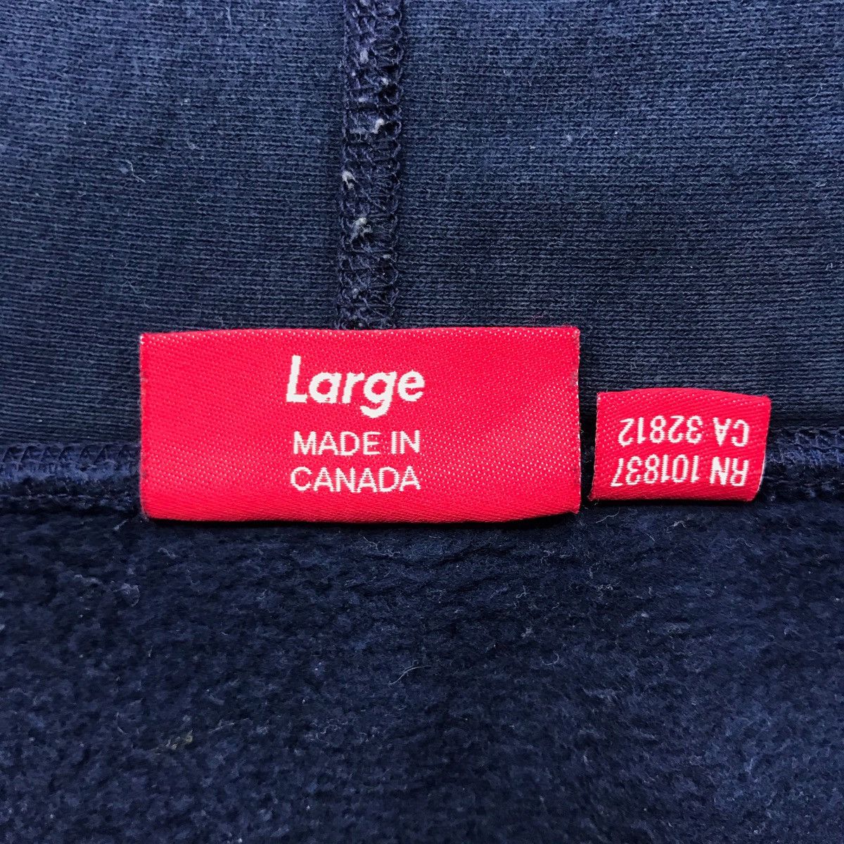 Supreme 2013 Supreme Box Logo Hoodie Red On Navy Rare Size US L / EU 52-54 / 3 - 6 Thumbnail