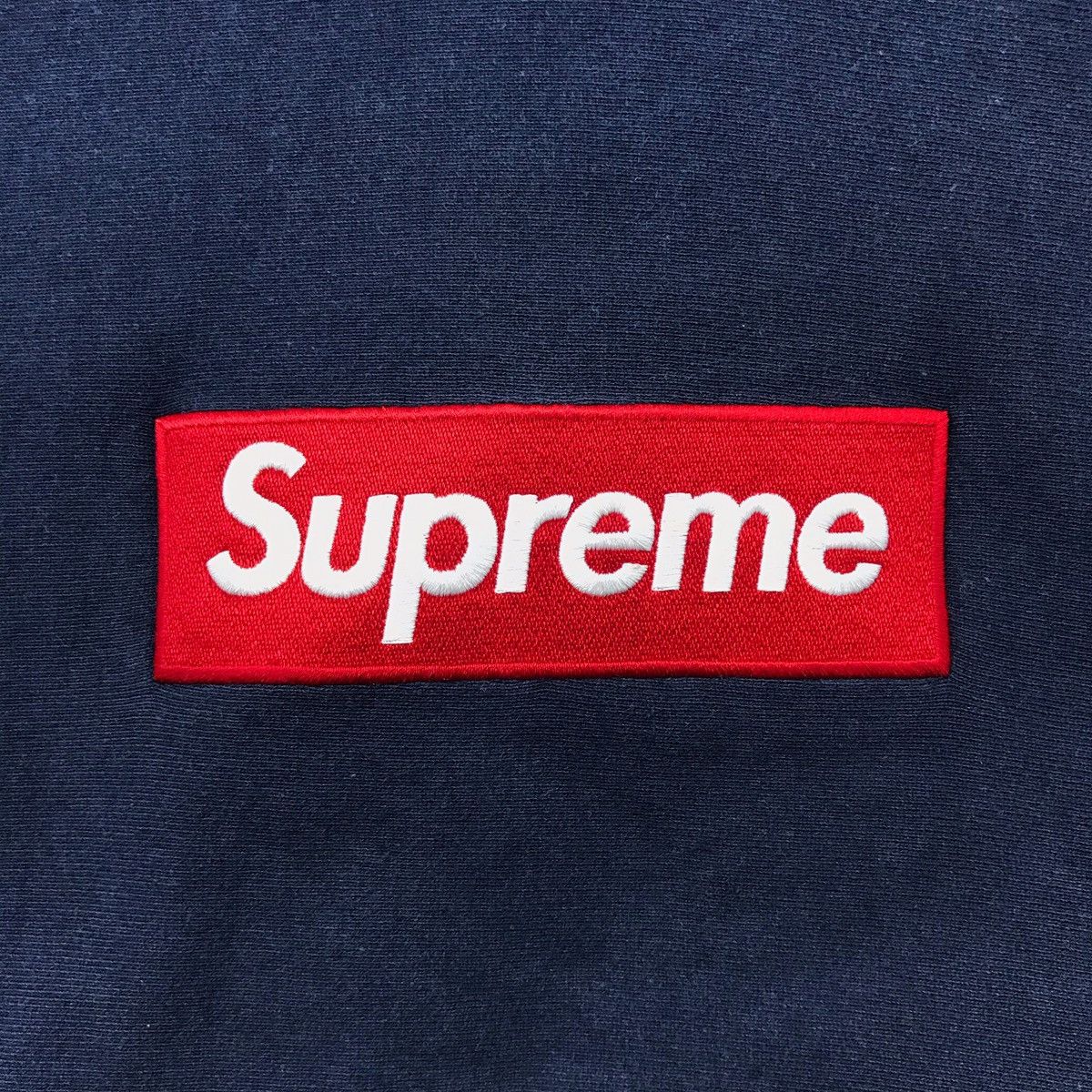 Supreme 2013 Supreme Box Logo Hoodie Red On Navy Rare Size US L / EU 52-54 / 3 - 3 Thumbnail