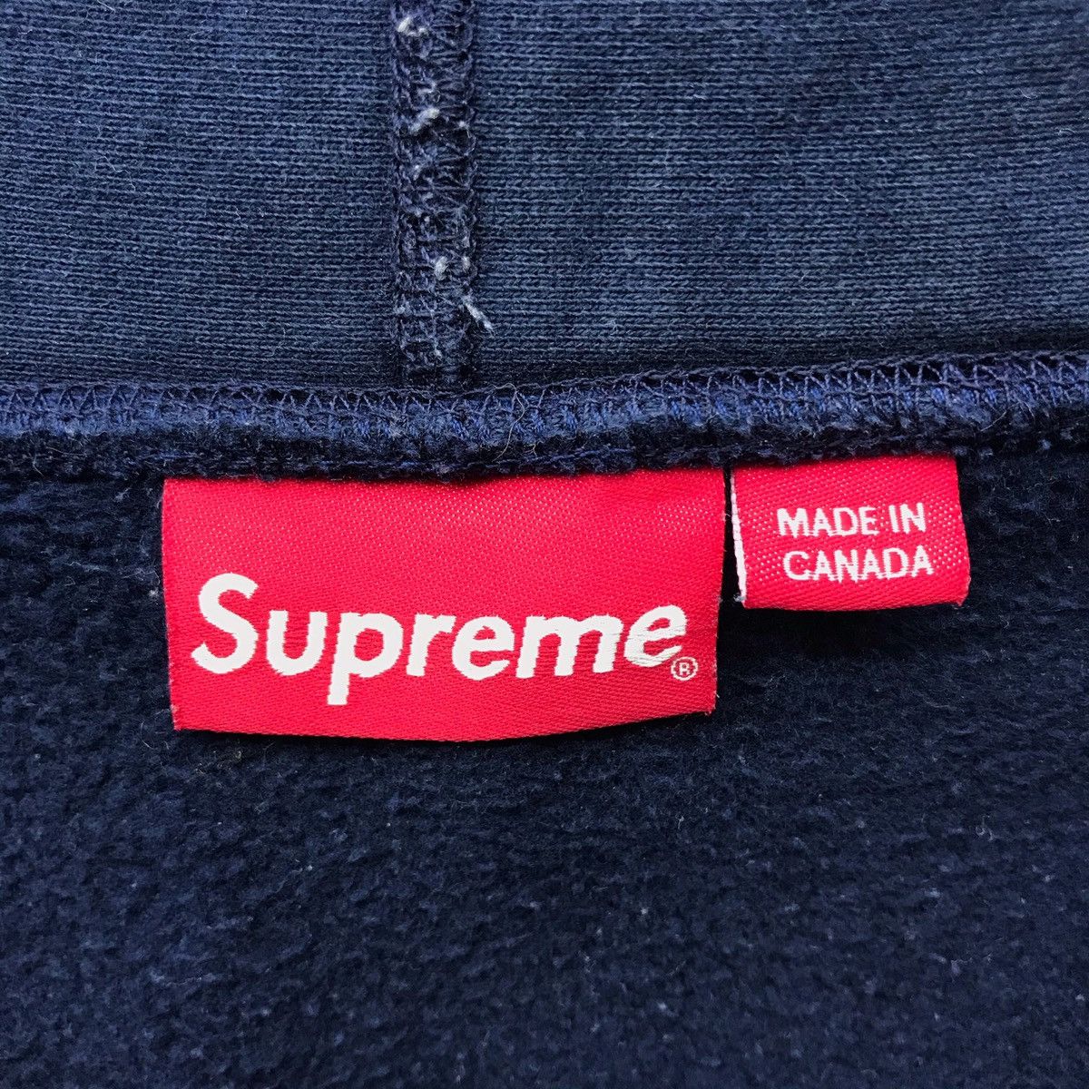 Supreme 2013 Supreme Box Logo Hoodie Red On Navy Rare Size US L / EU 52-54 / 3 - 5 Thumbnail