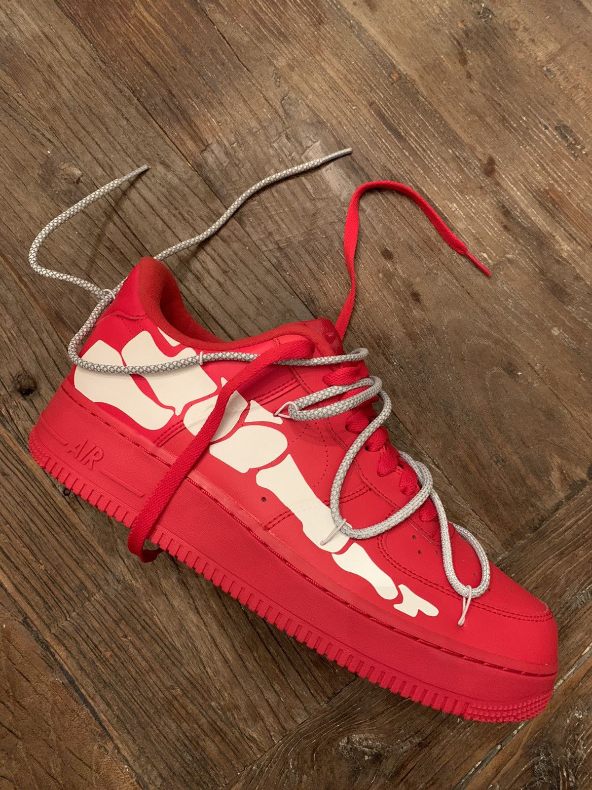Custom × Nike Nike Air Force 1 Skeleton Foot Custom | Grailed