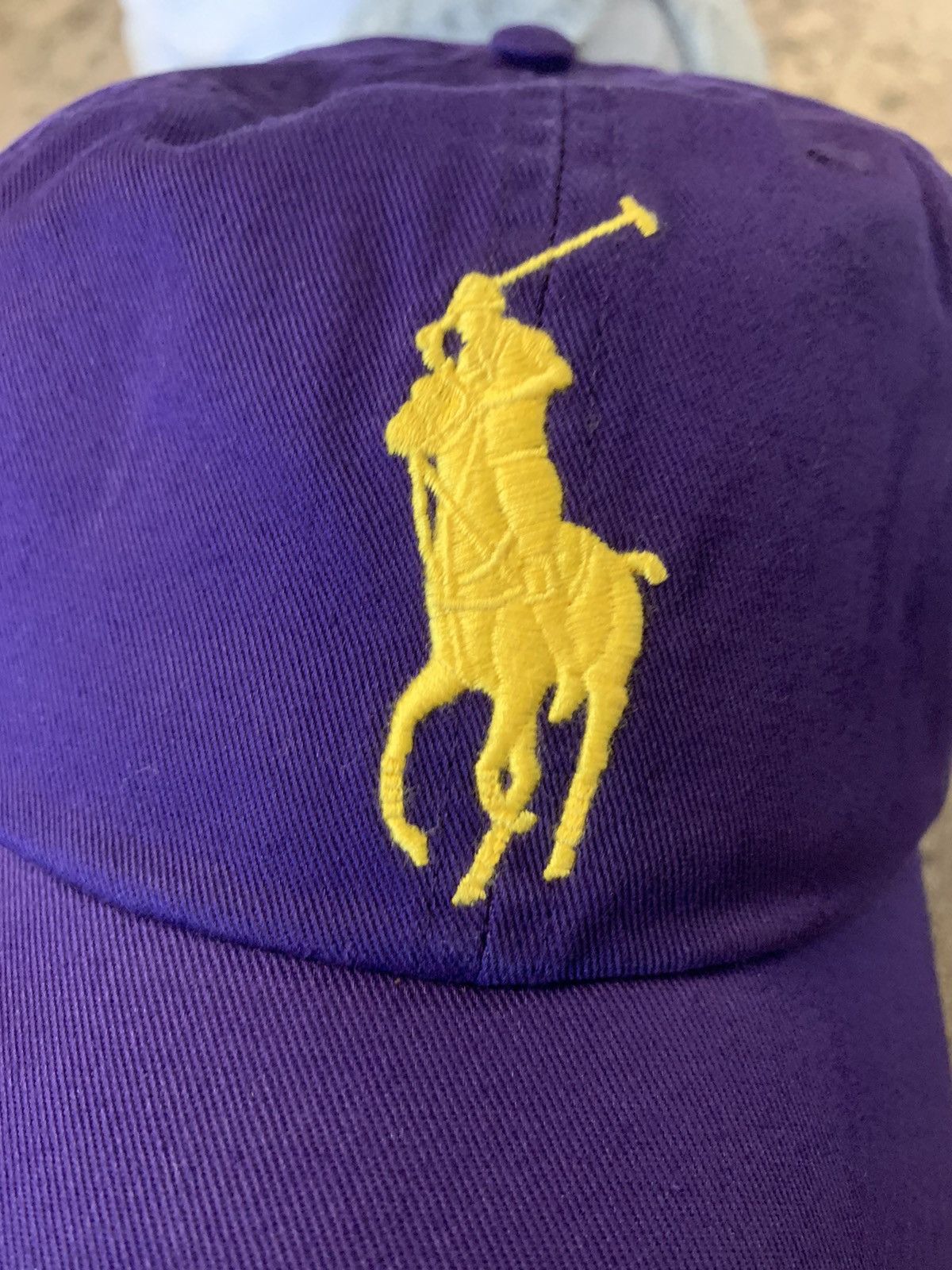 Purple and yellow polo hat online