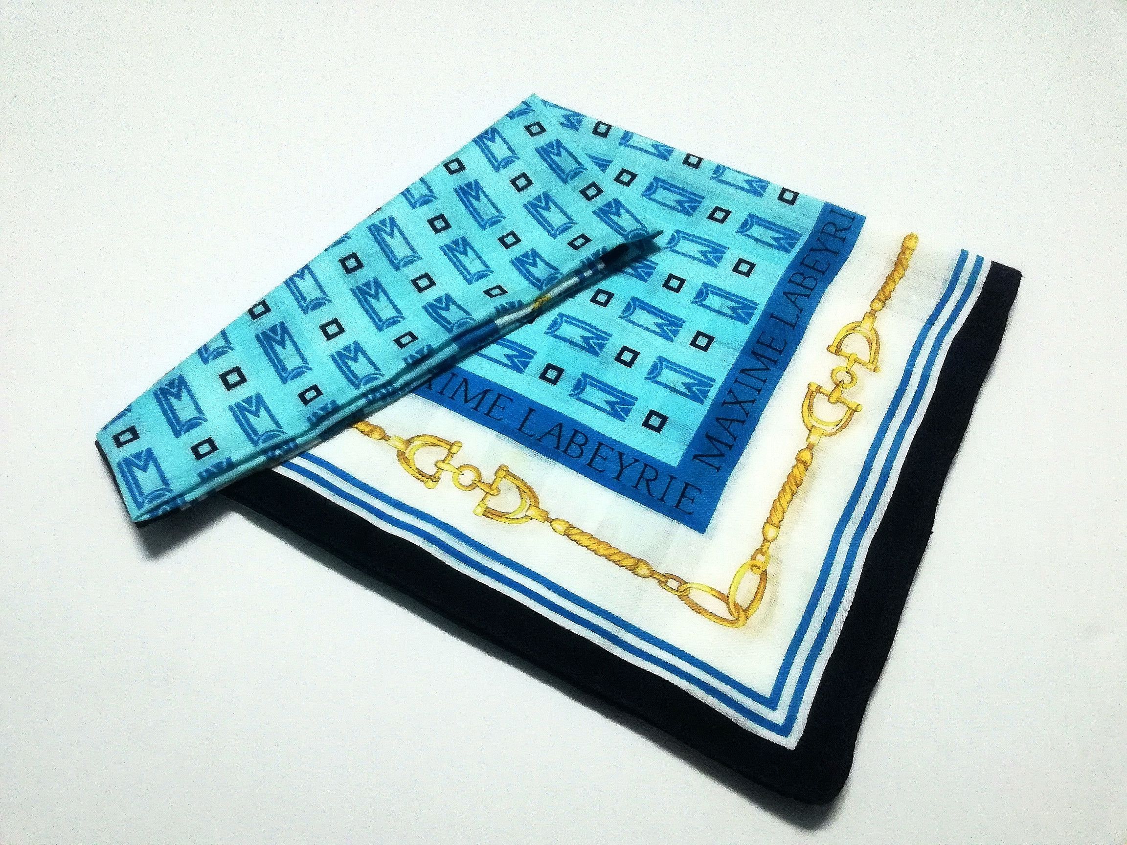Other Maxime Labeyril Paris Blue Bandana Handkerchief Size ONE SIZE - 2 Thumbnail