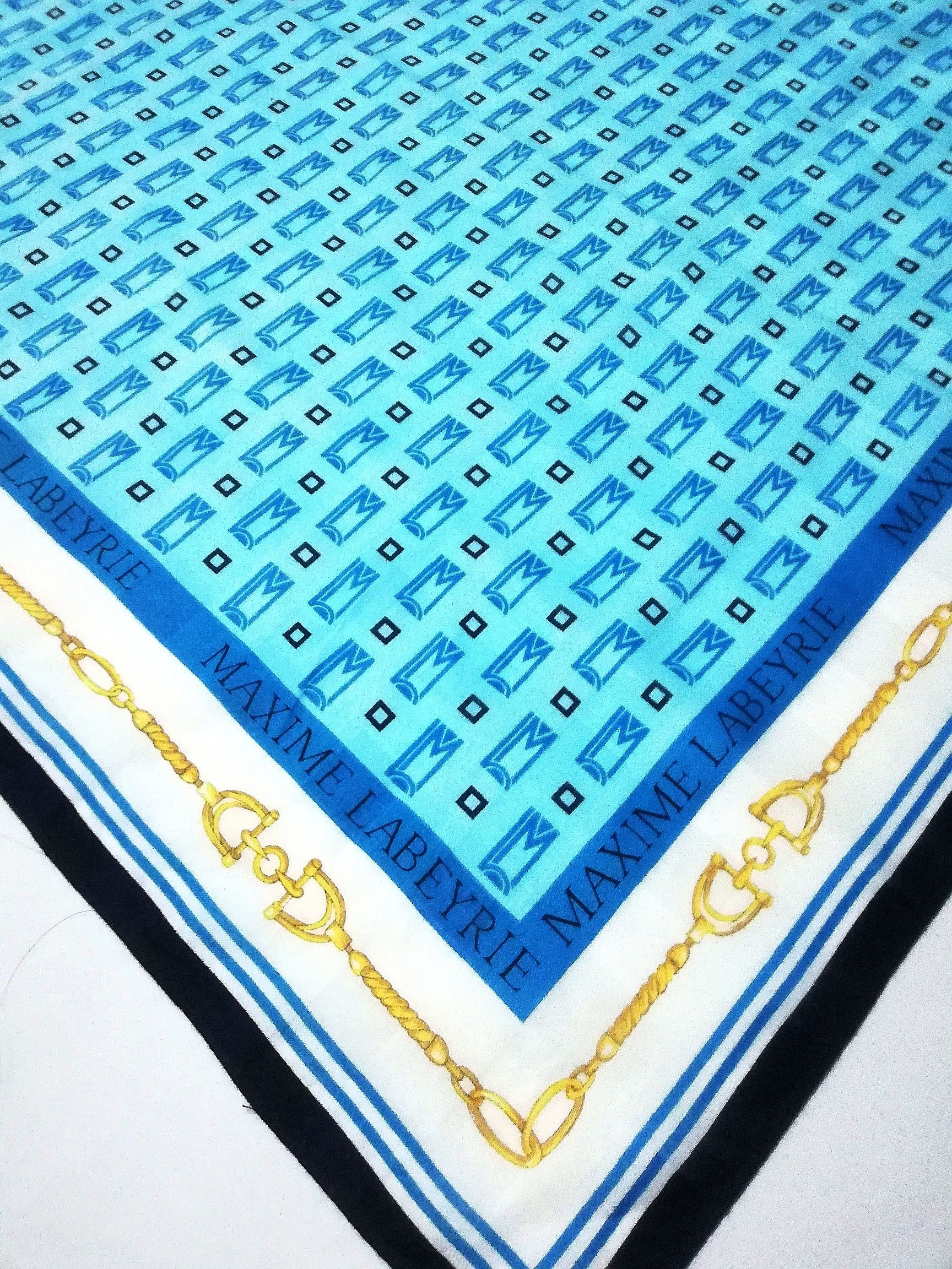 Other Maxime Labeyril Paris Blue Bandana Handkerchief Size ONE SIZE - 4 Thumbnail