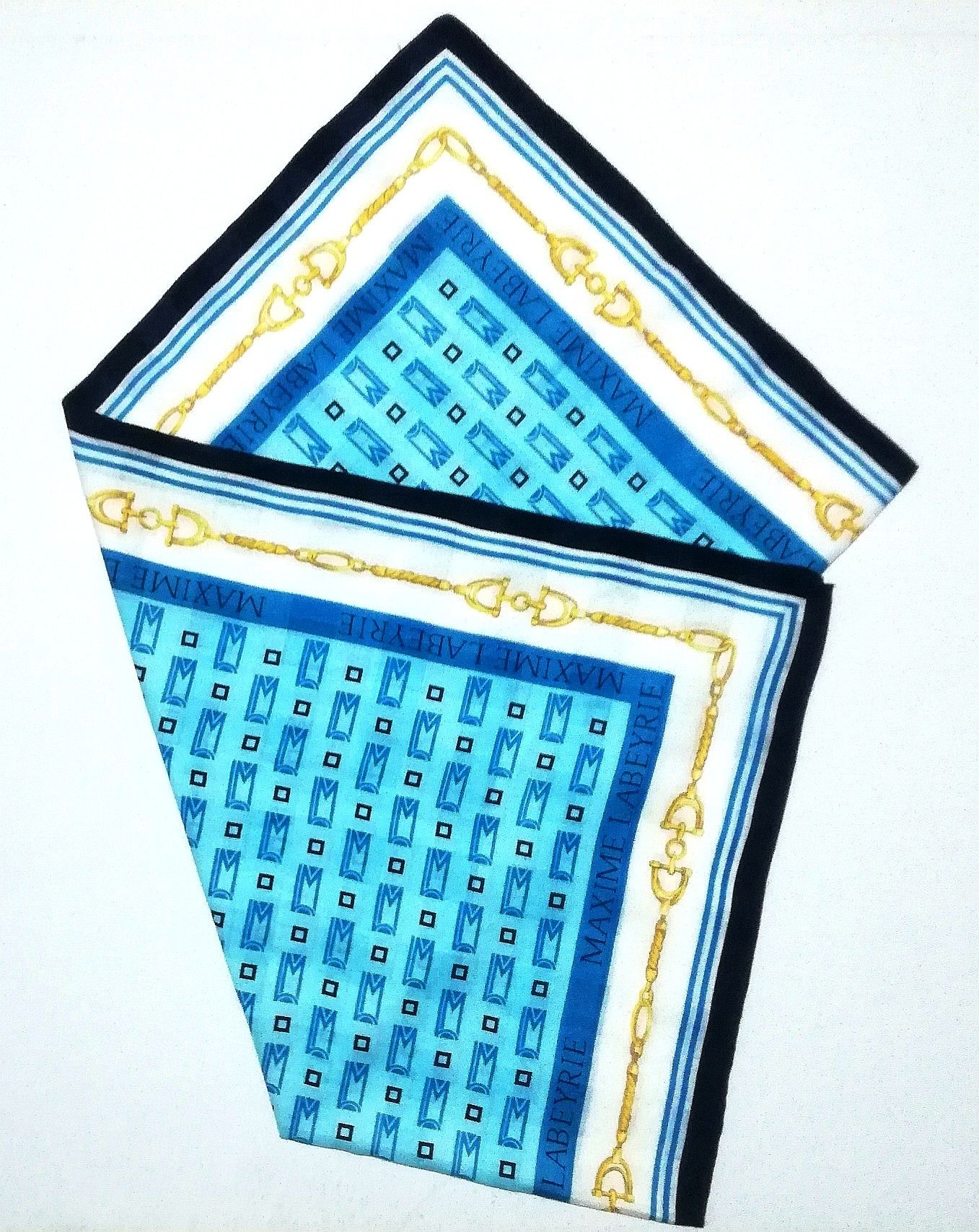 Other Maxime Labeyril Paris Blue Bandana Handkerchief Size ONE SIZE - 1 Thumbnail