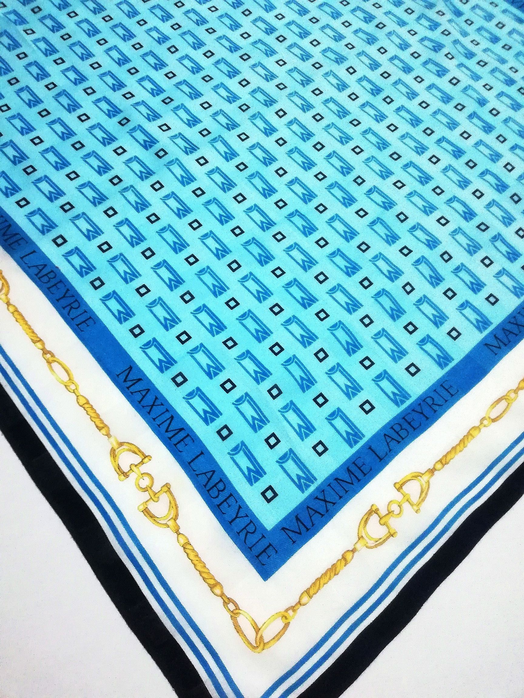 Other Maxime Labeyril Paris Blue Bandana Handkerchief Size ONE SIZE - 5 Thumbnail