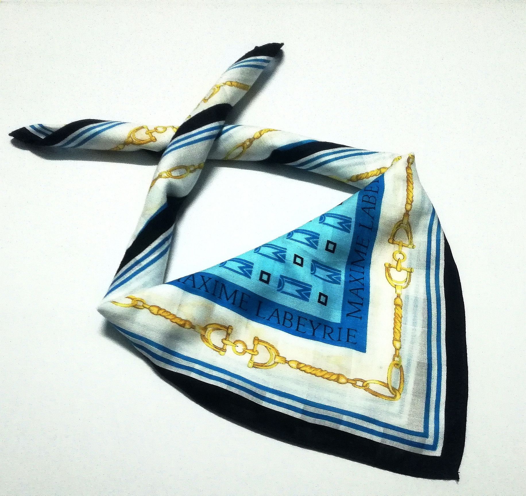 Other Maxime Labeyril Paris Blue Bandana Handkerchief Size ONE SIZE - 3 Thumbnail