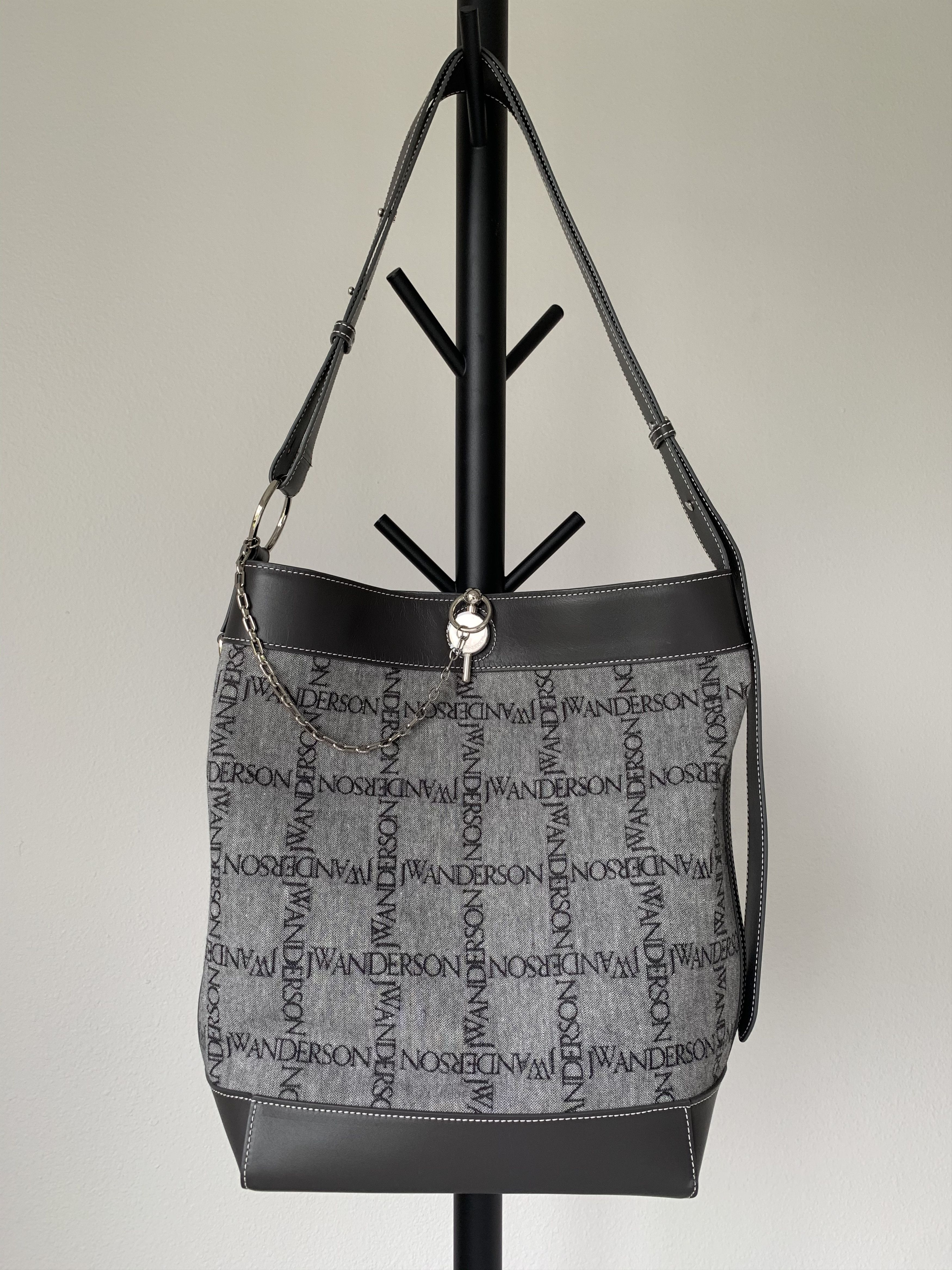 JW Anderson Large Black Logo Grid Keyts Tote Size ONE SIZE - 1 Thumbnail