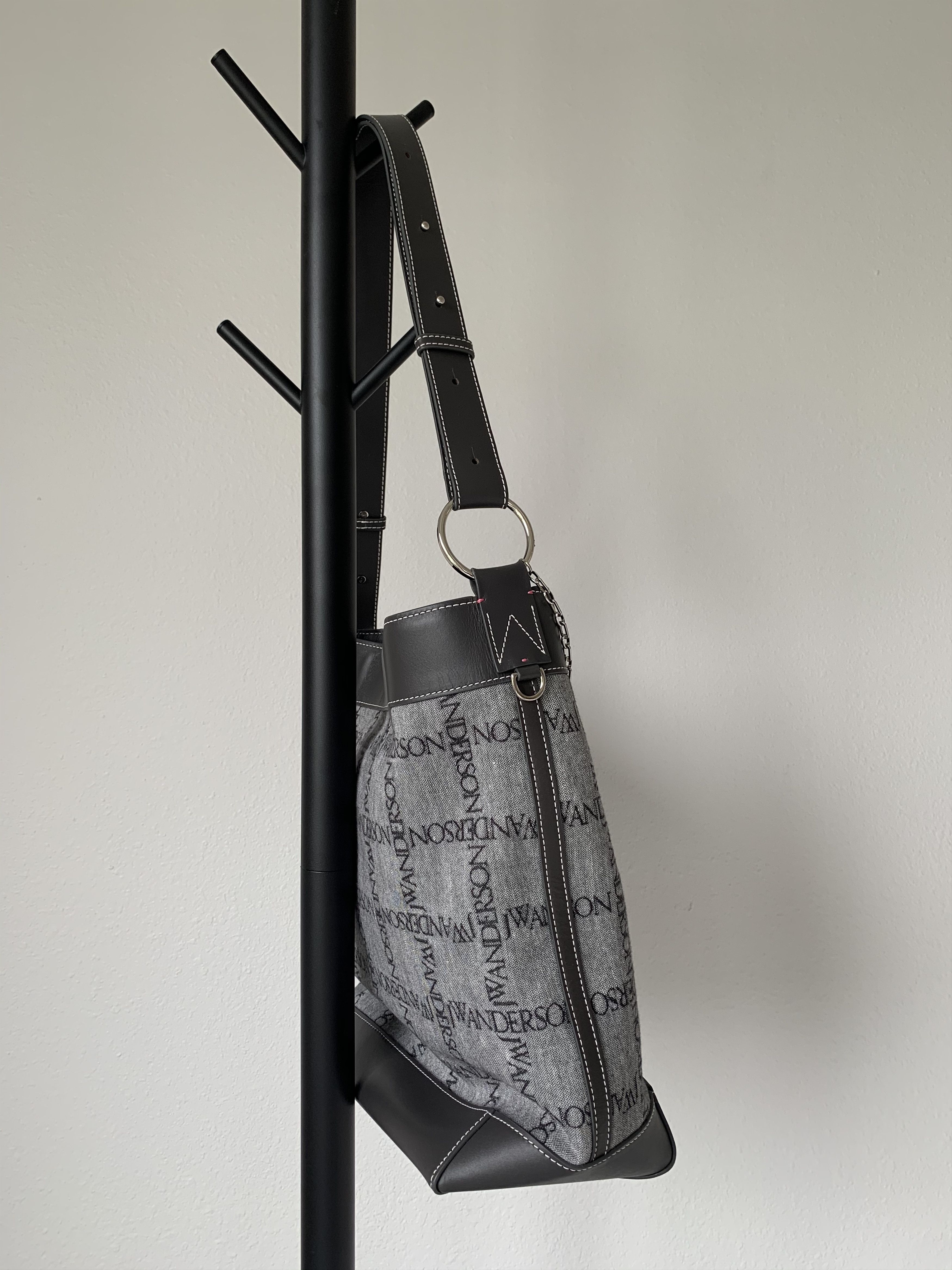 JW Anderson Large Black Logo Grid Keyts Tote Size ONE SIZE - 6 Thumbnail