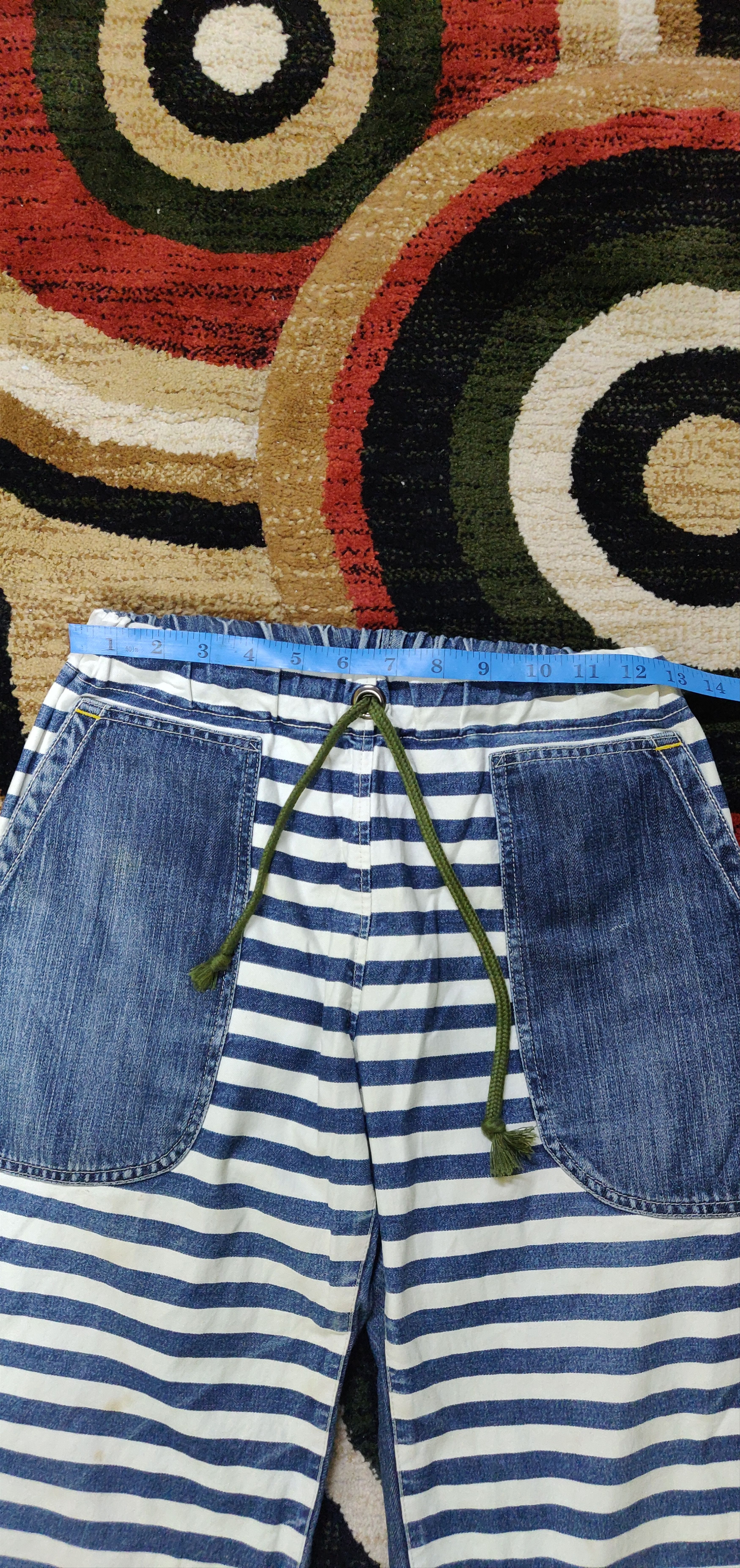 Japanese Brand (J152) stripes baloon - nice design jeans Size US 29 - 3 Thumbnail