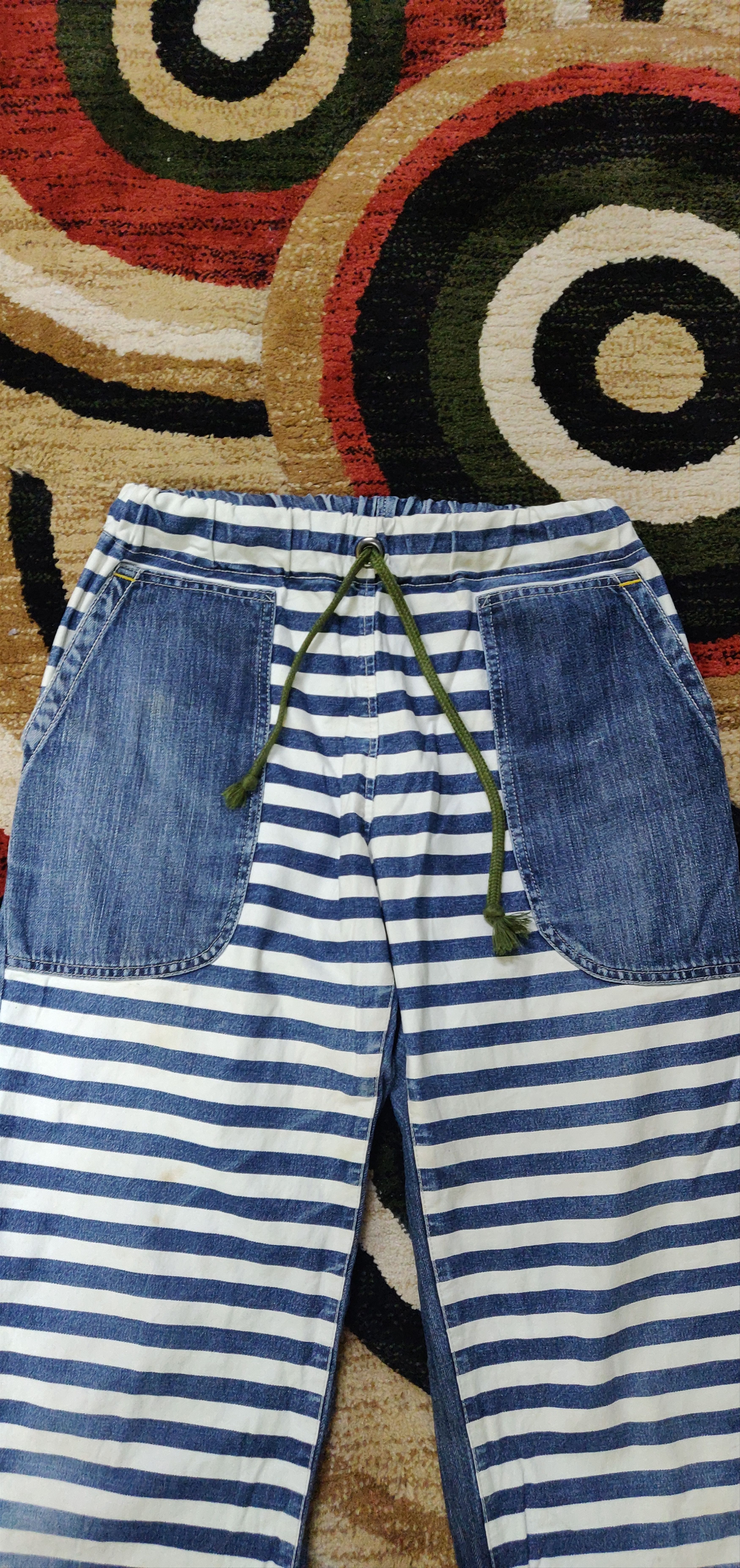 Japanese Brand (J152) stripes baloon - nice design jeans Size US 29 - 2 Thumbnail