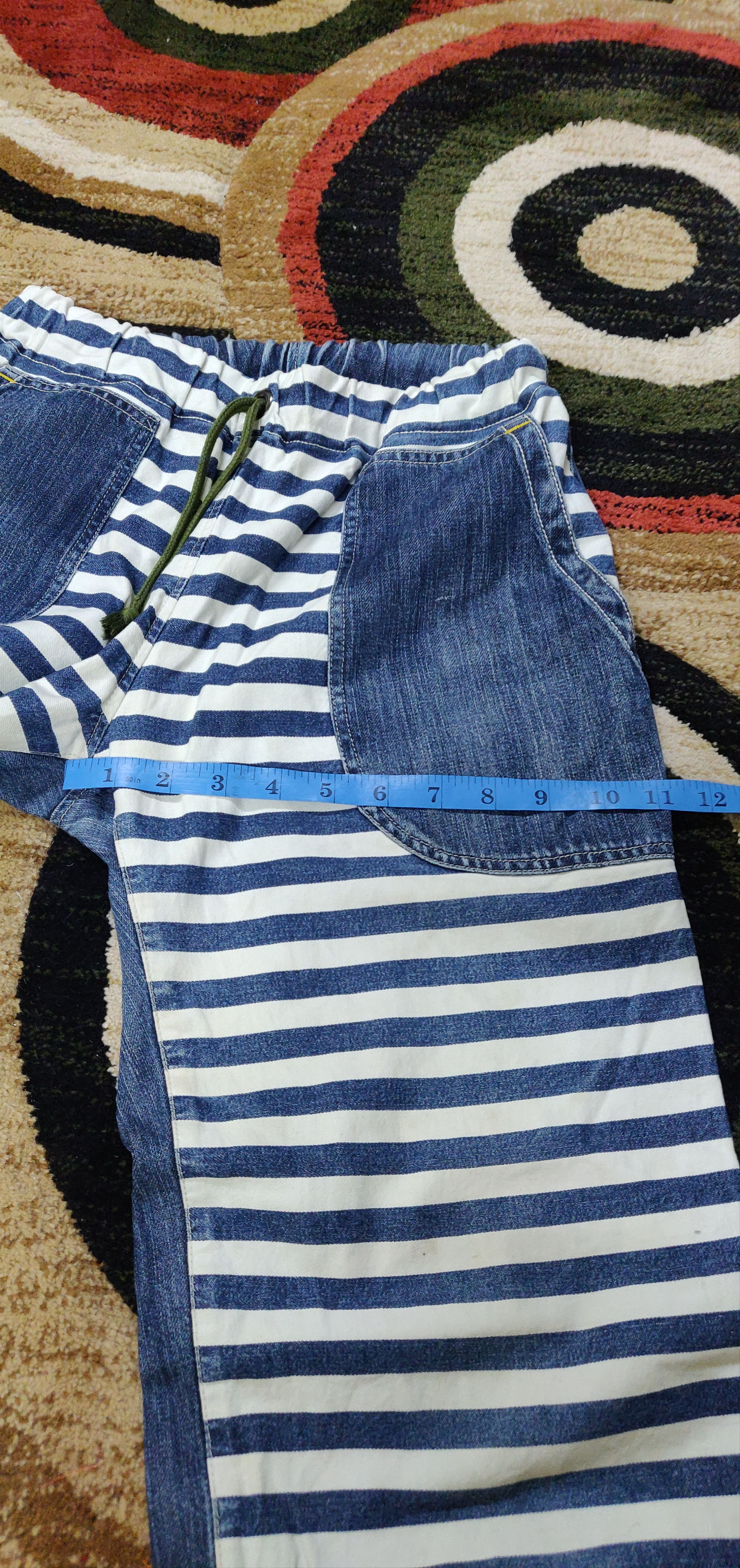 Japanese Brand (J152) stripes baloon - nice design jeans Size US 29 - 4 Thumbnail