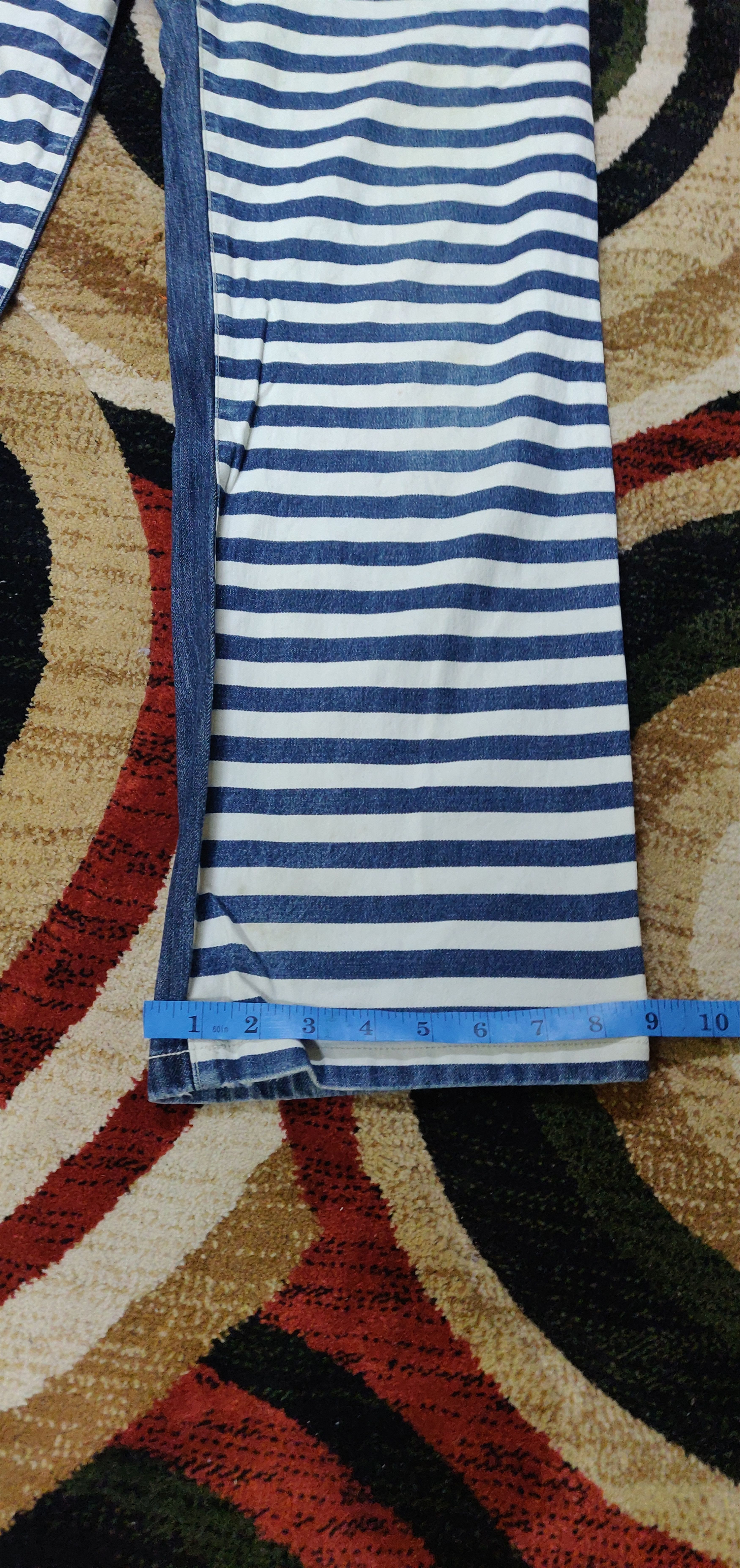 Japanese Brand (J152) stripes baloon - nice design jeans Size US 29 - 7 Thumbnail
