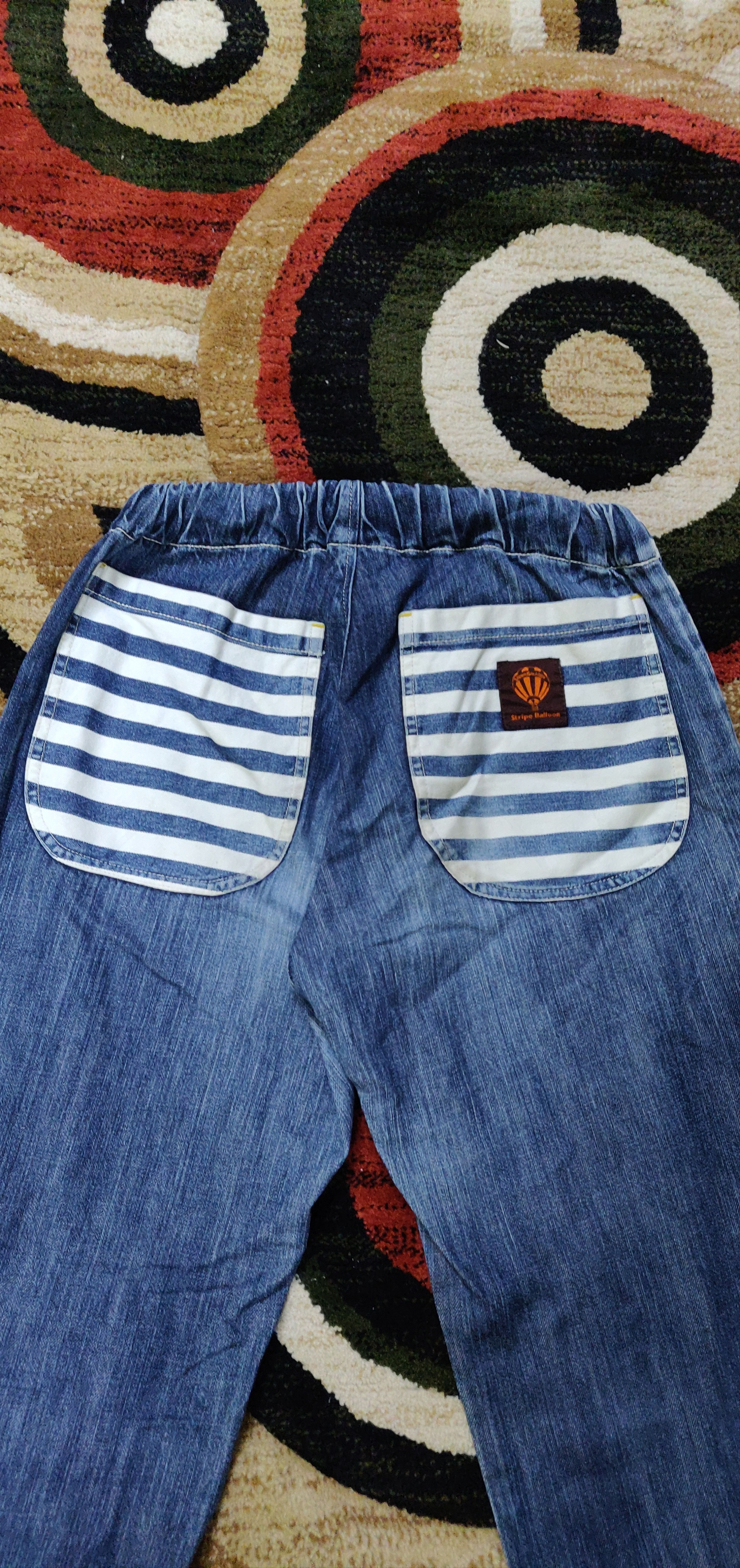 Japanese Brand (J152) stripes baloon - nice design jeans Size US 29 - 9 Thumbnail