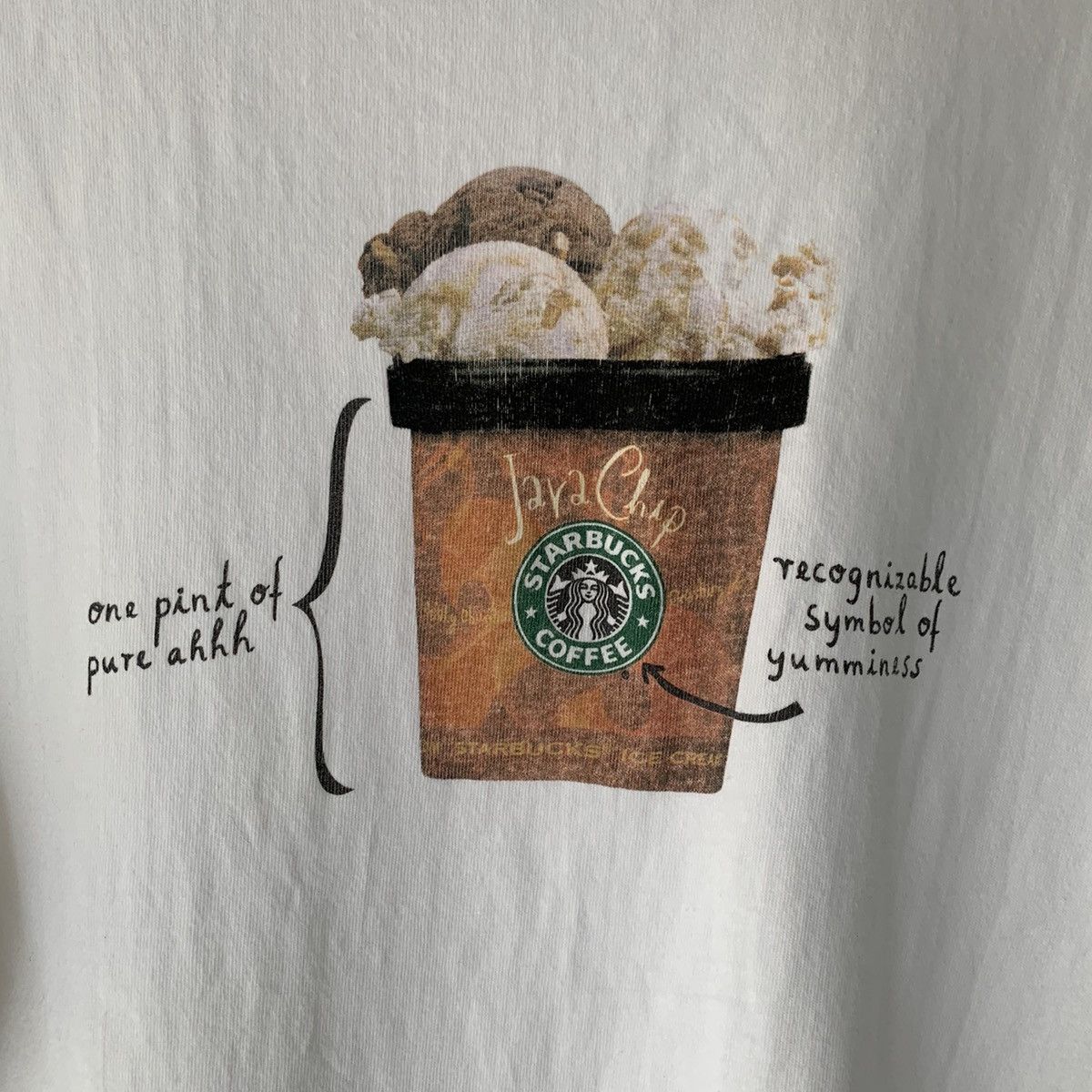 Vintage Starbucks Ice Cream Promo Tee Size US L / EU 52-54 / 3 - 5 Thumbnail