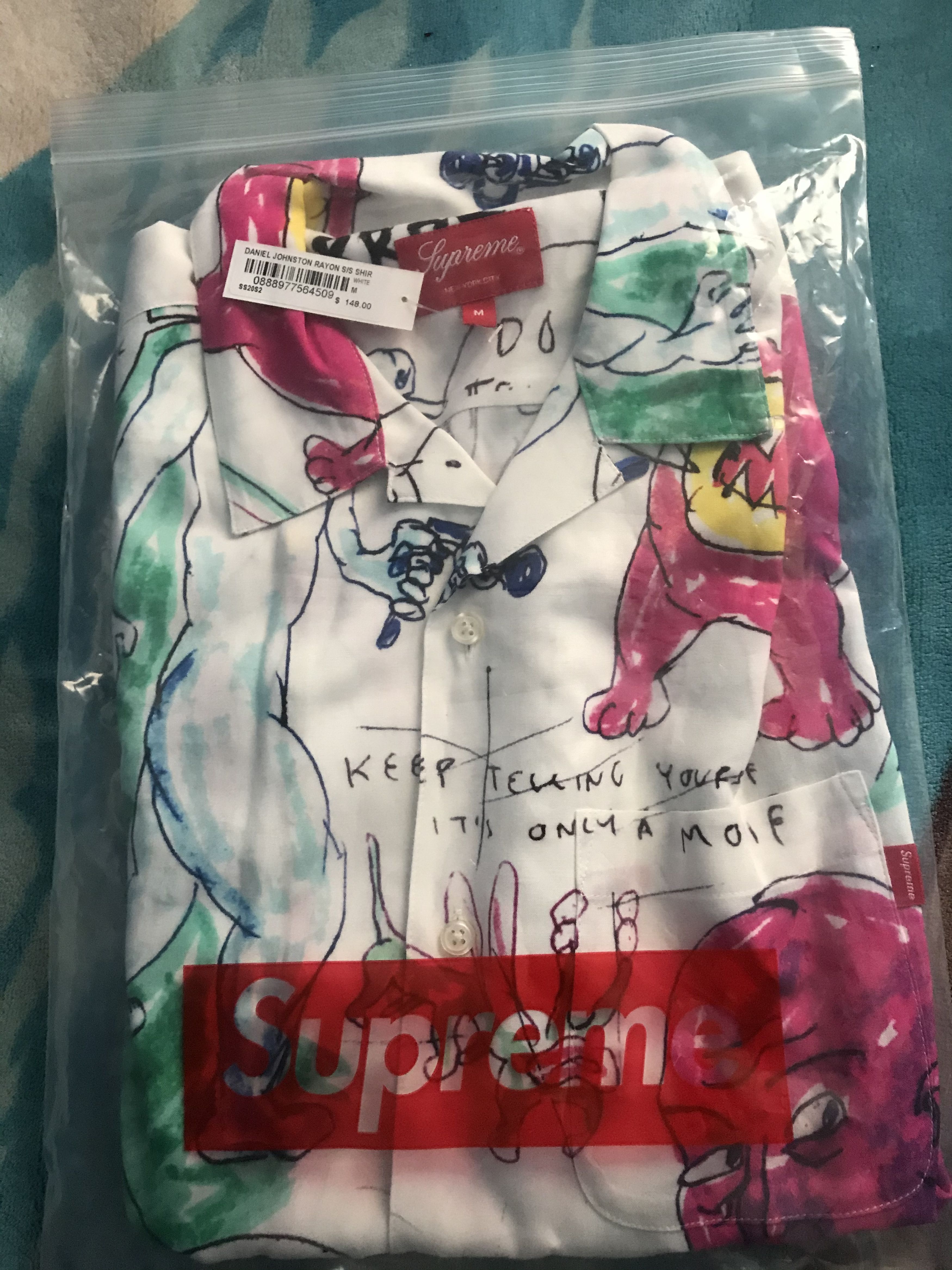 Supreme 半袖シャツ M Daniel Johnston Rayon 白 Supreme 半袖シャツ M Daniel Johnston Rayon 白（Supreme
