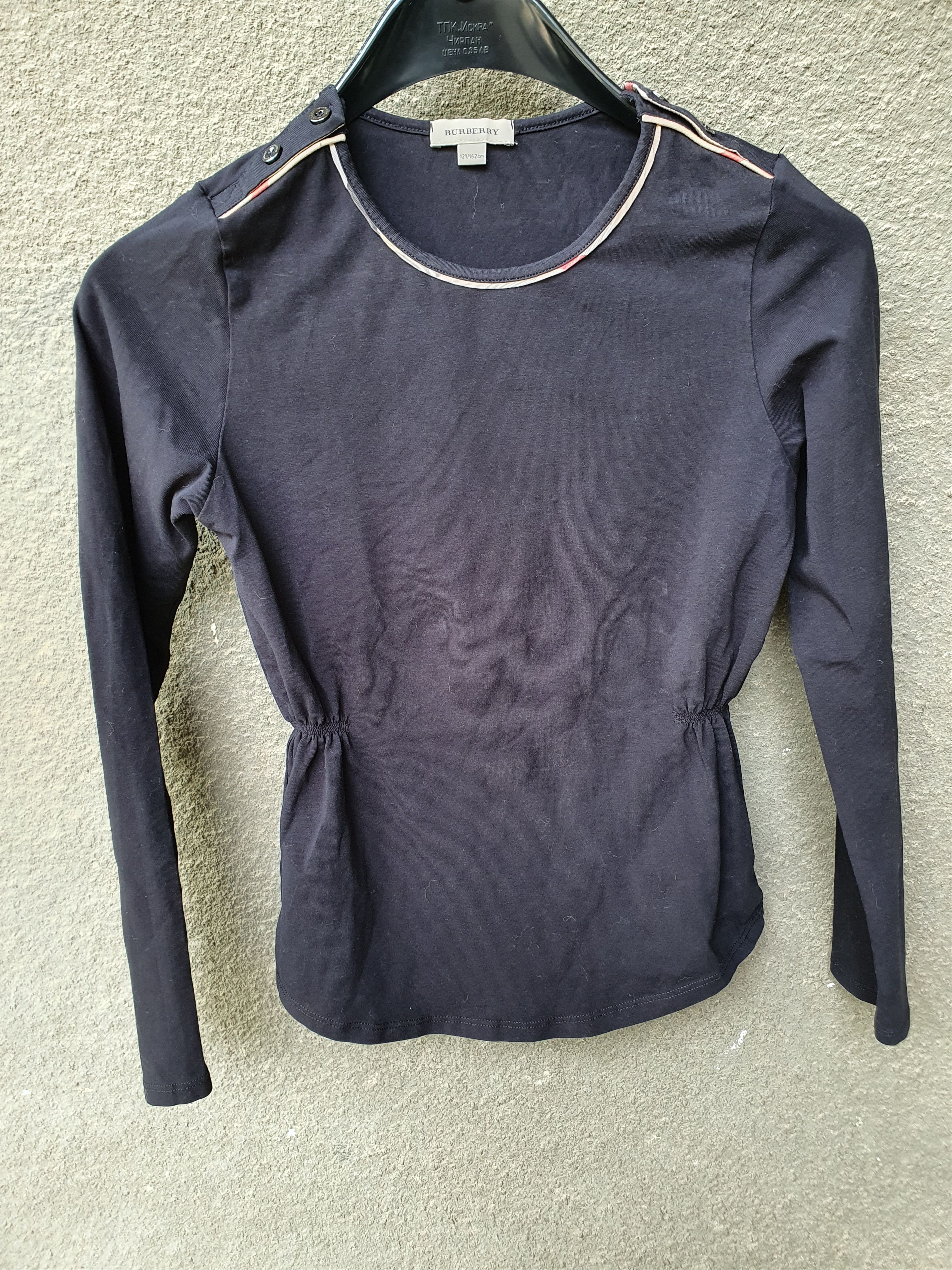 Burberry Burberry Women's long sleeve black t-shirt,sz XS (152cm) Size XS / US 0-2 / IT 36-38 - 1 Thumbnail