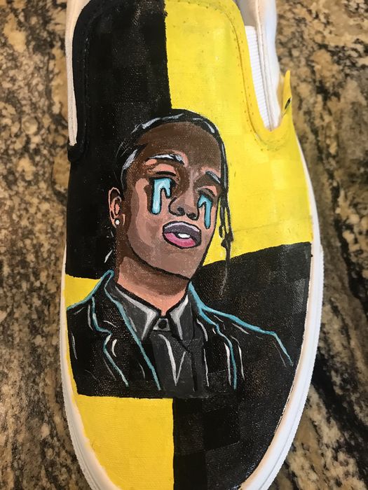 Asap rocky hot sale custom vans