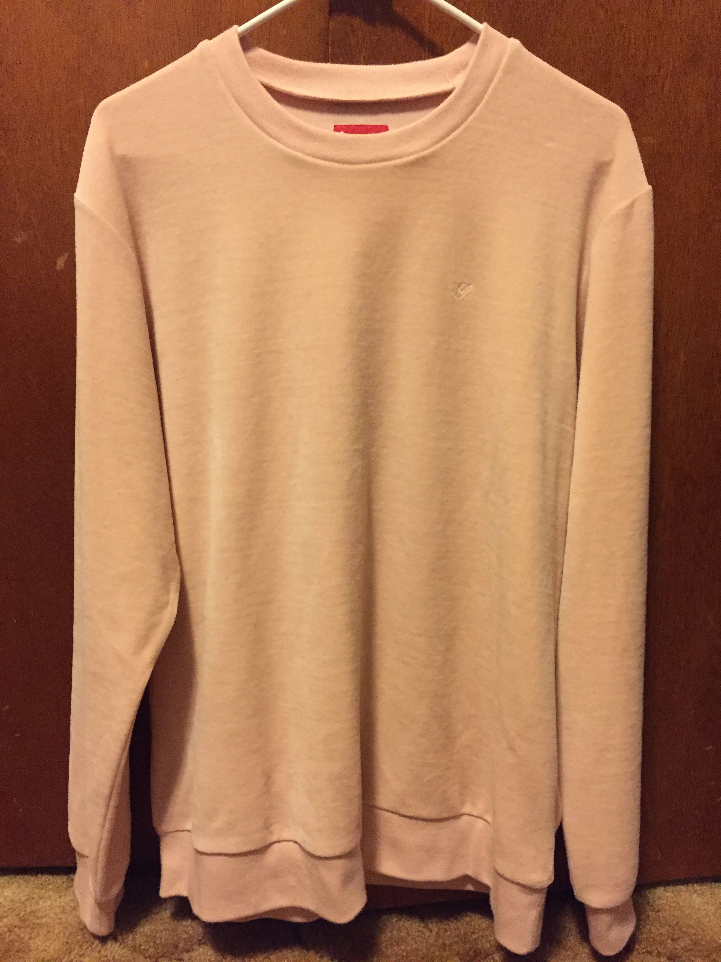 Supreme velour crewneck peach | Grailed