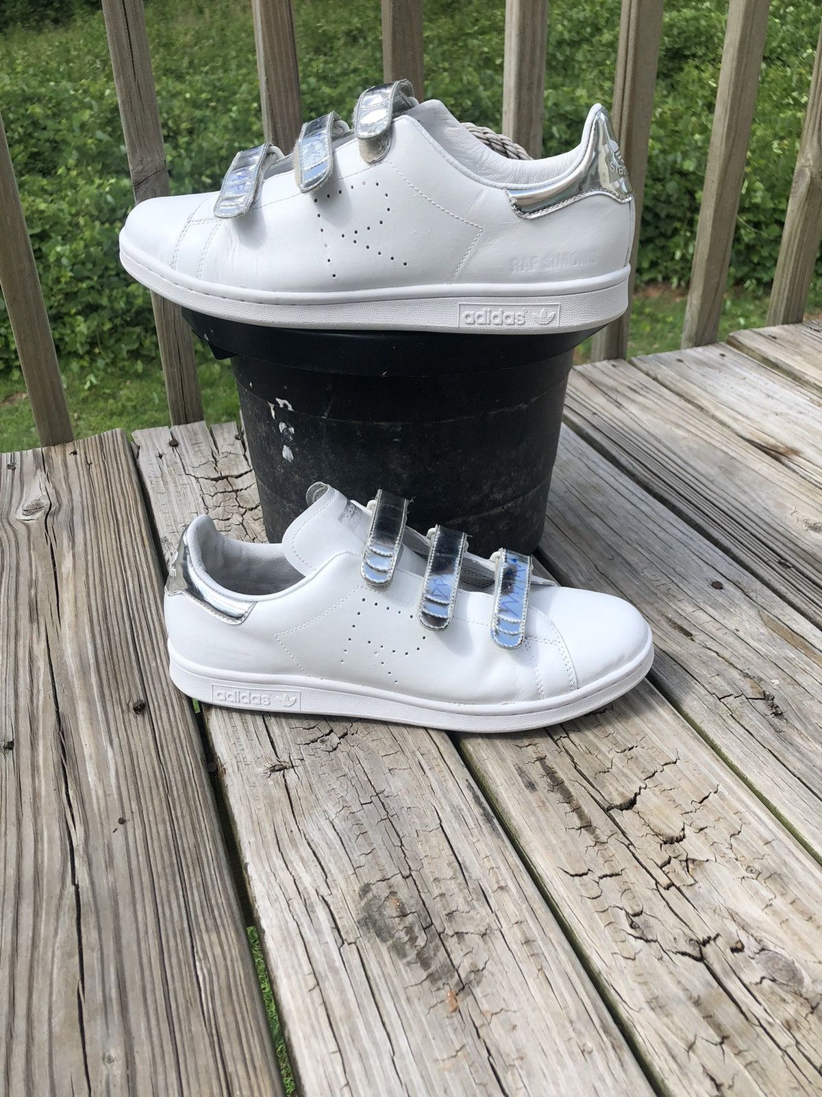 Adidas Raf Simons Raf Simons X Stan Smith Chrome Velcro Grailed