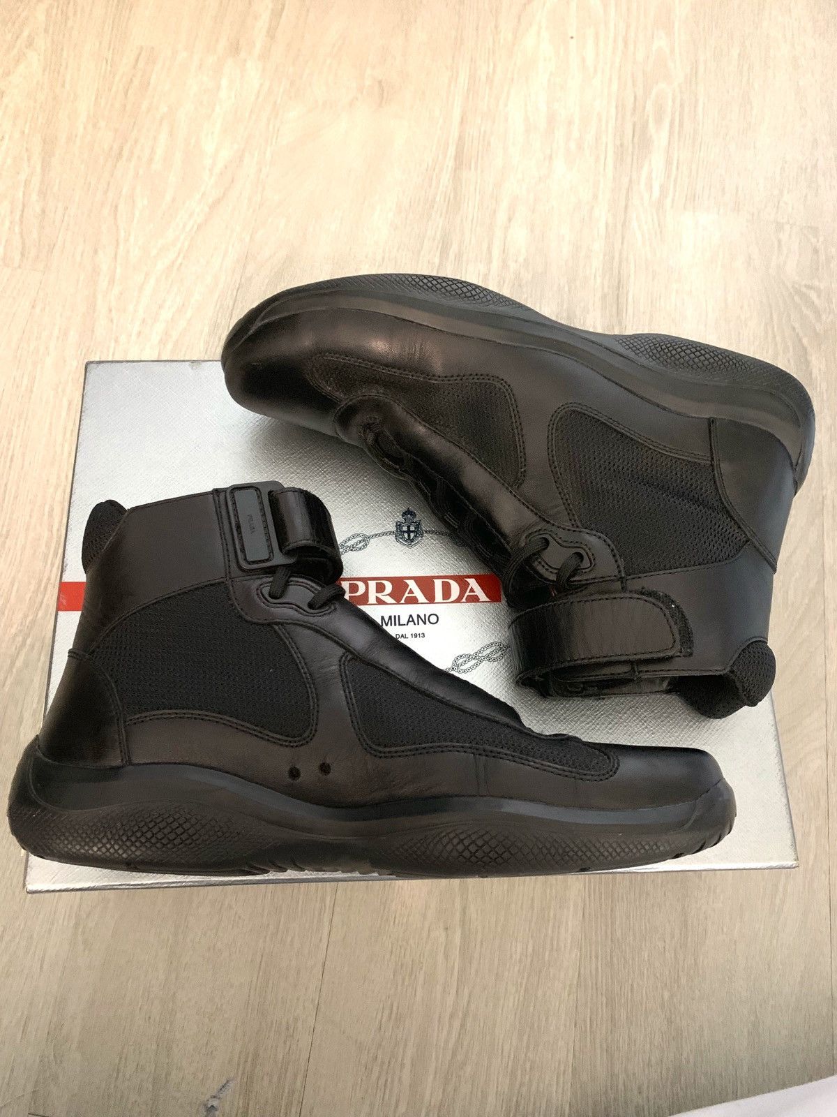 Prada Nevada Bike Sneaker Boot Grailed