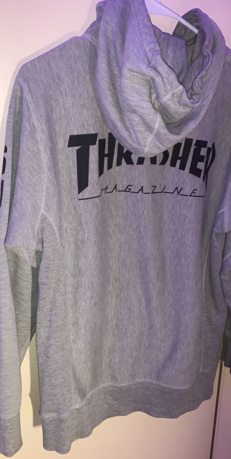 Supreme x Thrasher grey sweatshirt hoodie