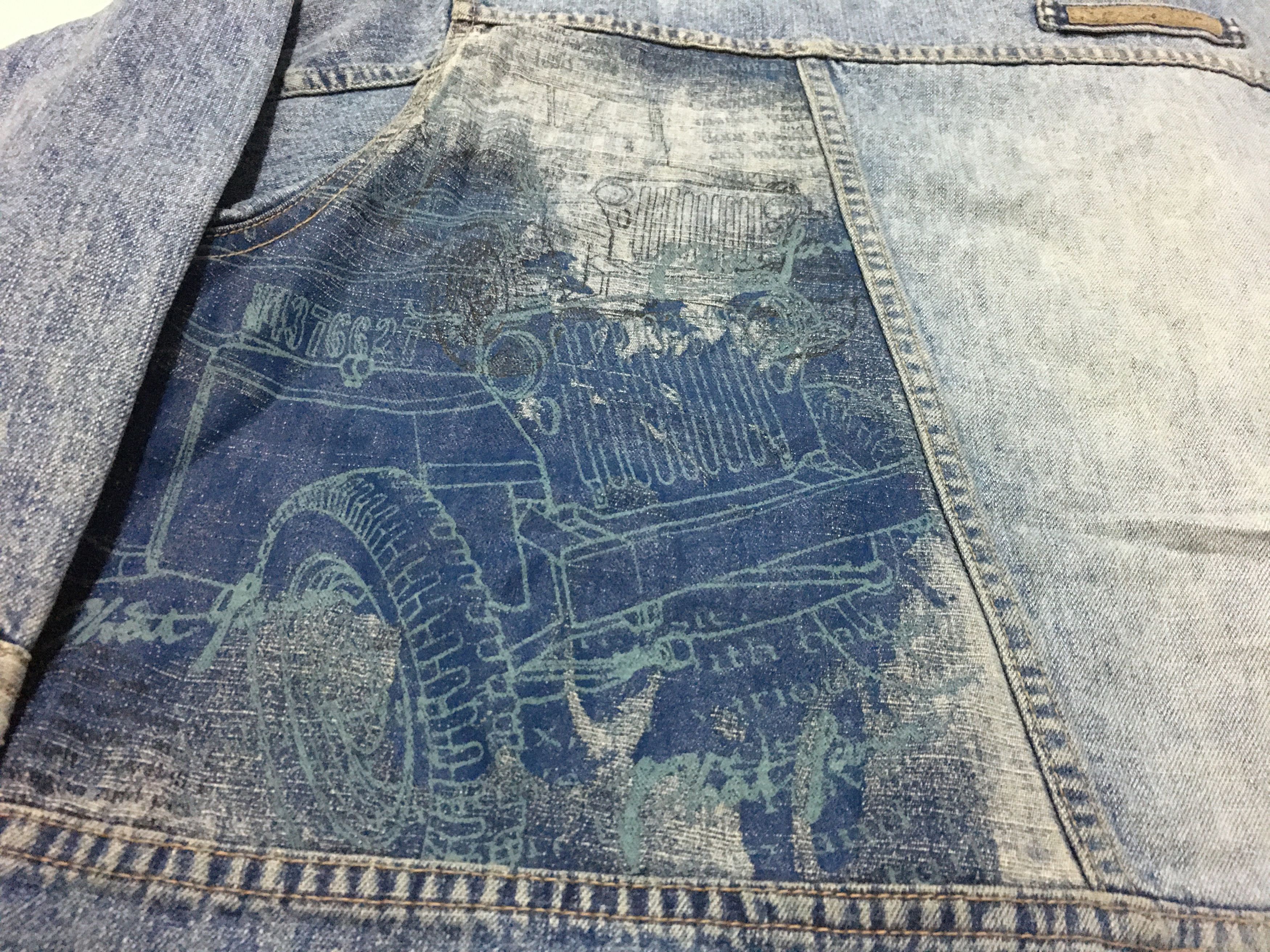 Phat Farm × Rap Tees × Vintage Vintage Phat Farm Graphic Patchwork Denim Jacket Distressed Size US XXL / EU 58 / 5 - 5 Thumbnail