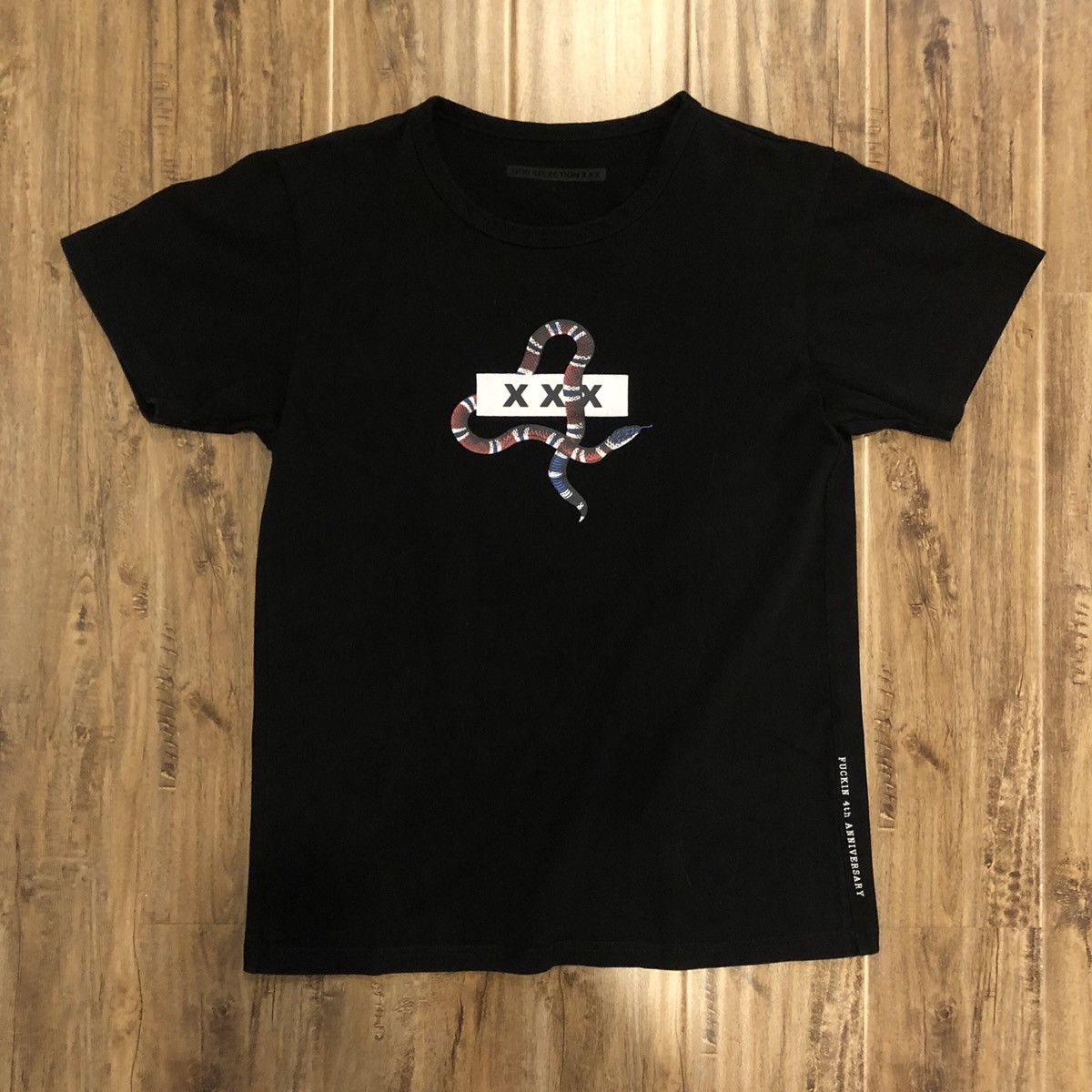 Rare God Selection XXX 4th Anniversary Snake Box Logo Tee | Grailed