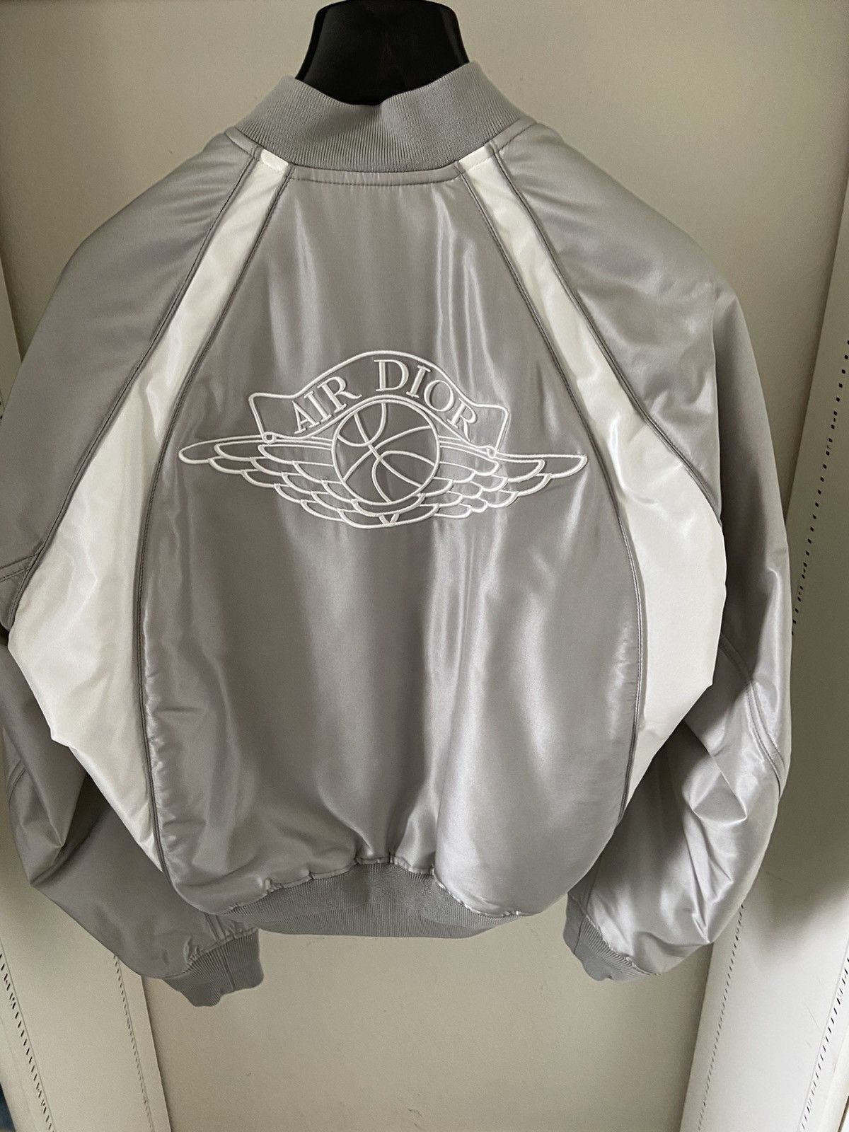 Dior Dior x Jordan “Air Dior” Bomber Grey Size 46 (Small) | Grailed