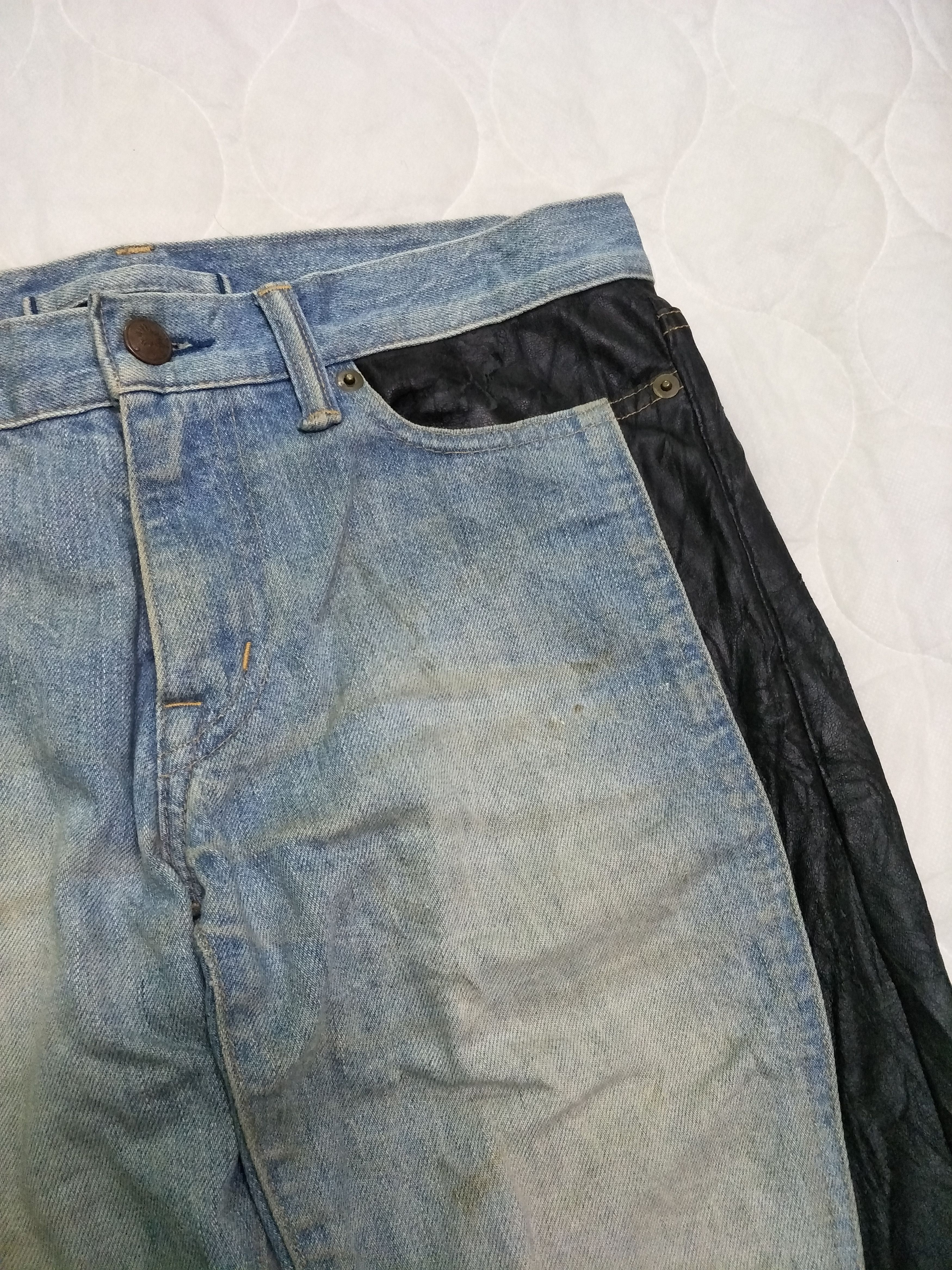 Maison MIHARA YASUHIRO Miharayasuhiro Hybrid Skinny Distress Denim Size US 29 - 8 Thumbnail