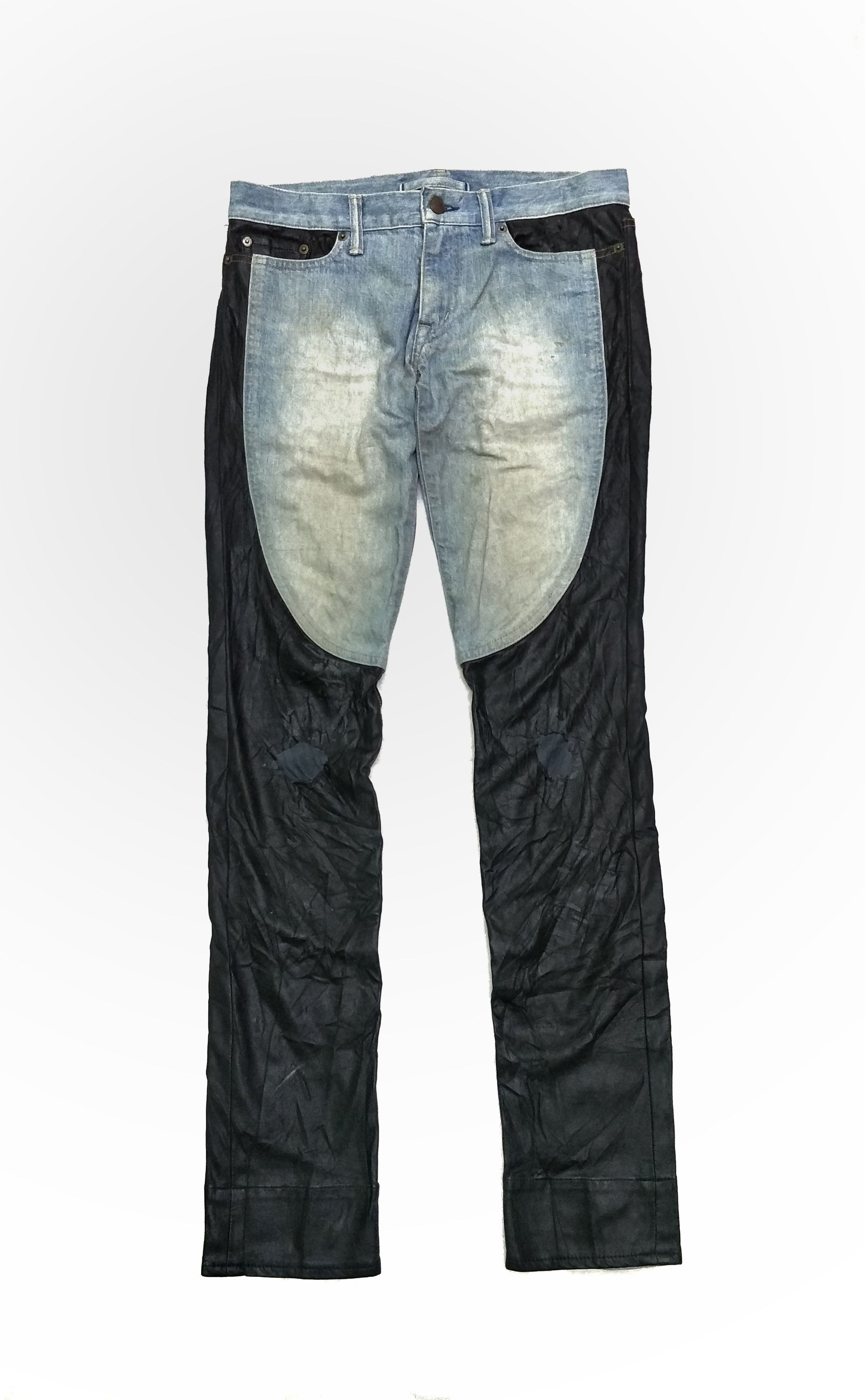 Maison MIHARA YASUHIRO Miharayasuhiro Hybrid Skinny Distress Denim Size US 29 - 1 Thumbnail