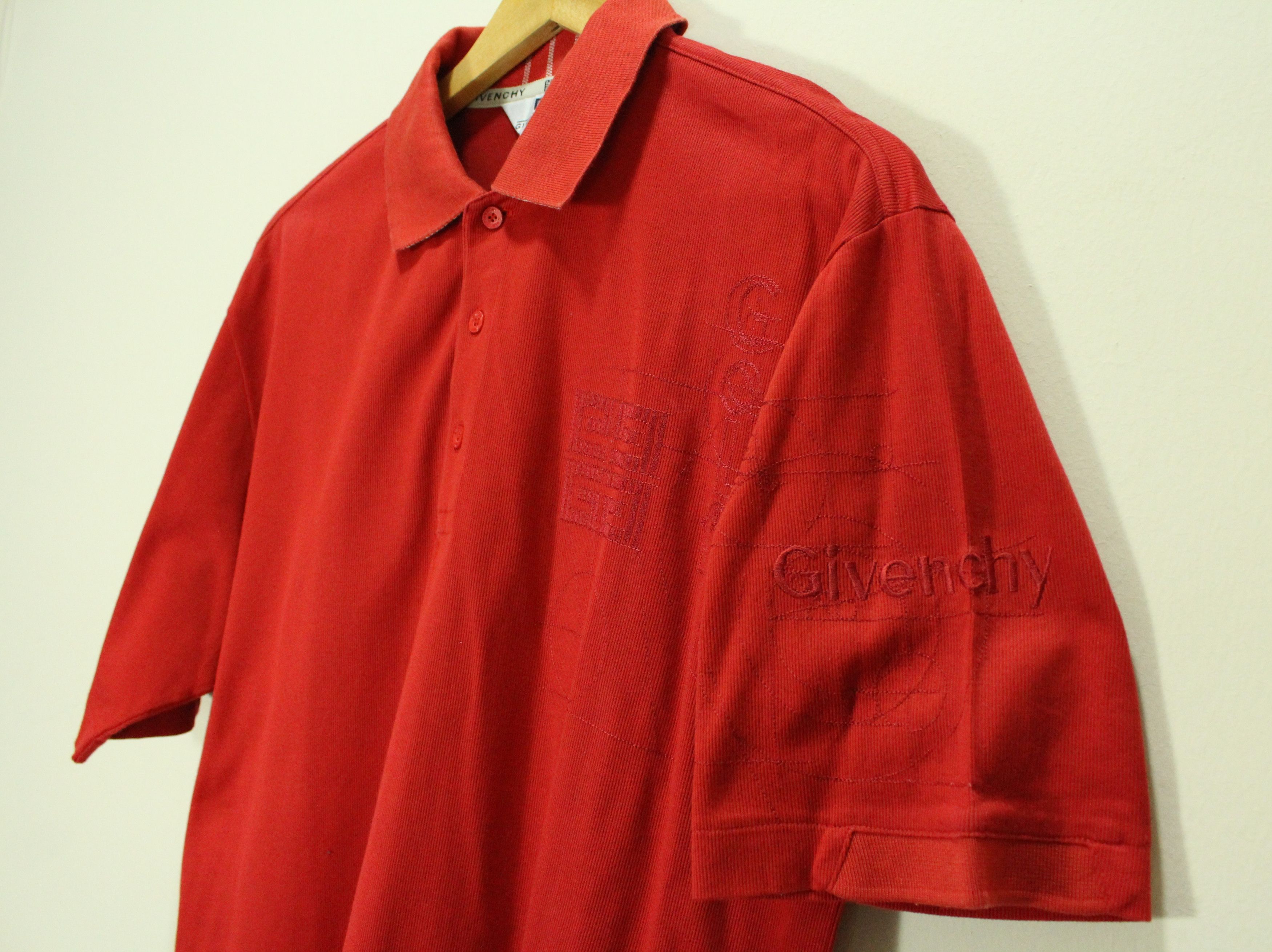 Givenchy Vintage GIVENCHY Shirt Polos Embroidery Logo Size US L / EU 52-54 / 3 - 1 Thumbnail