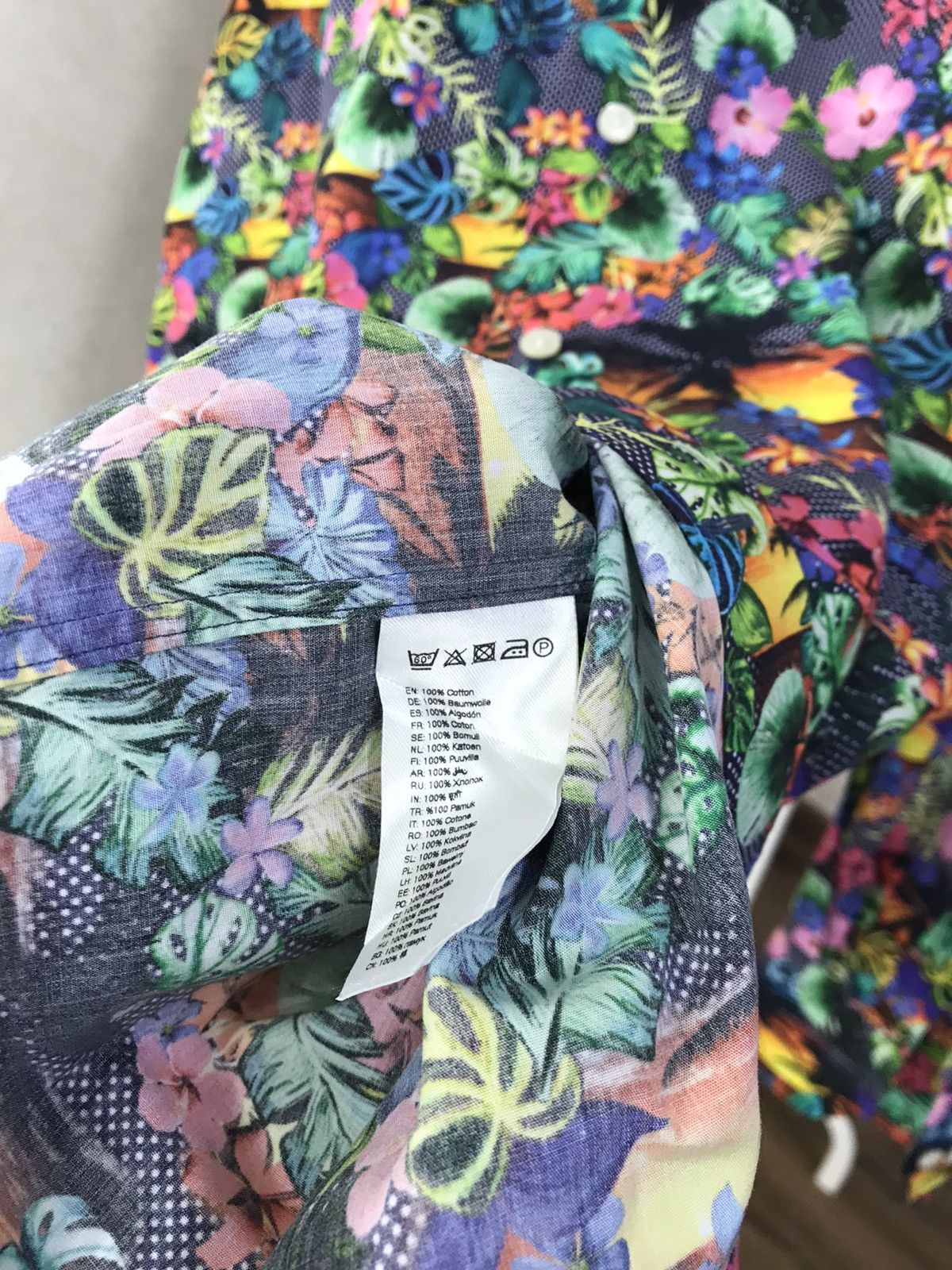 Eton Eton slim fit shirt flowers print Size 40L - 3 Thumbnail
