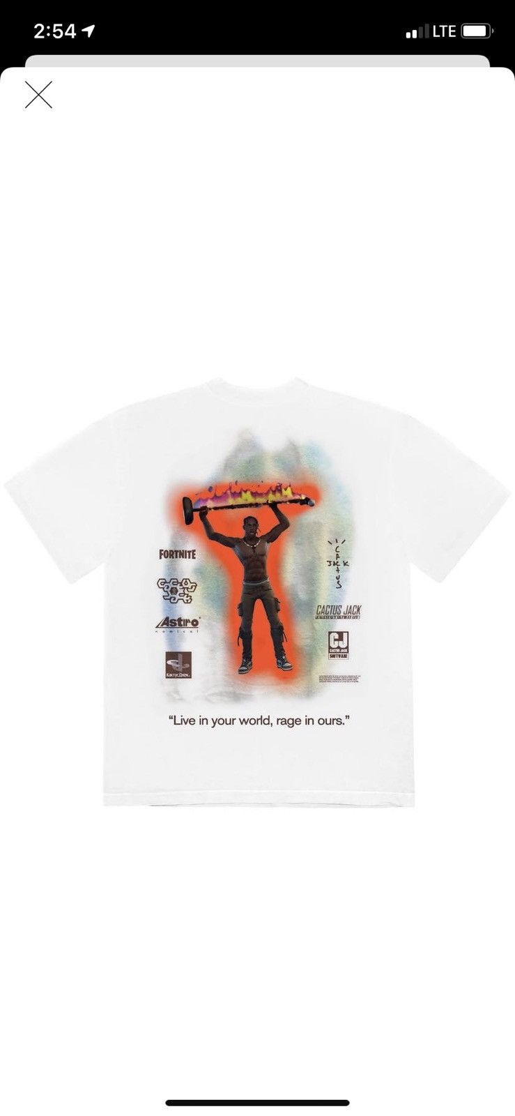 Travis Scott Travis Scott x Fortnite Rage Emote T-Shirt
