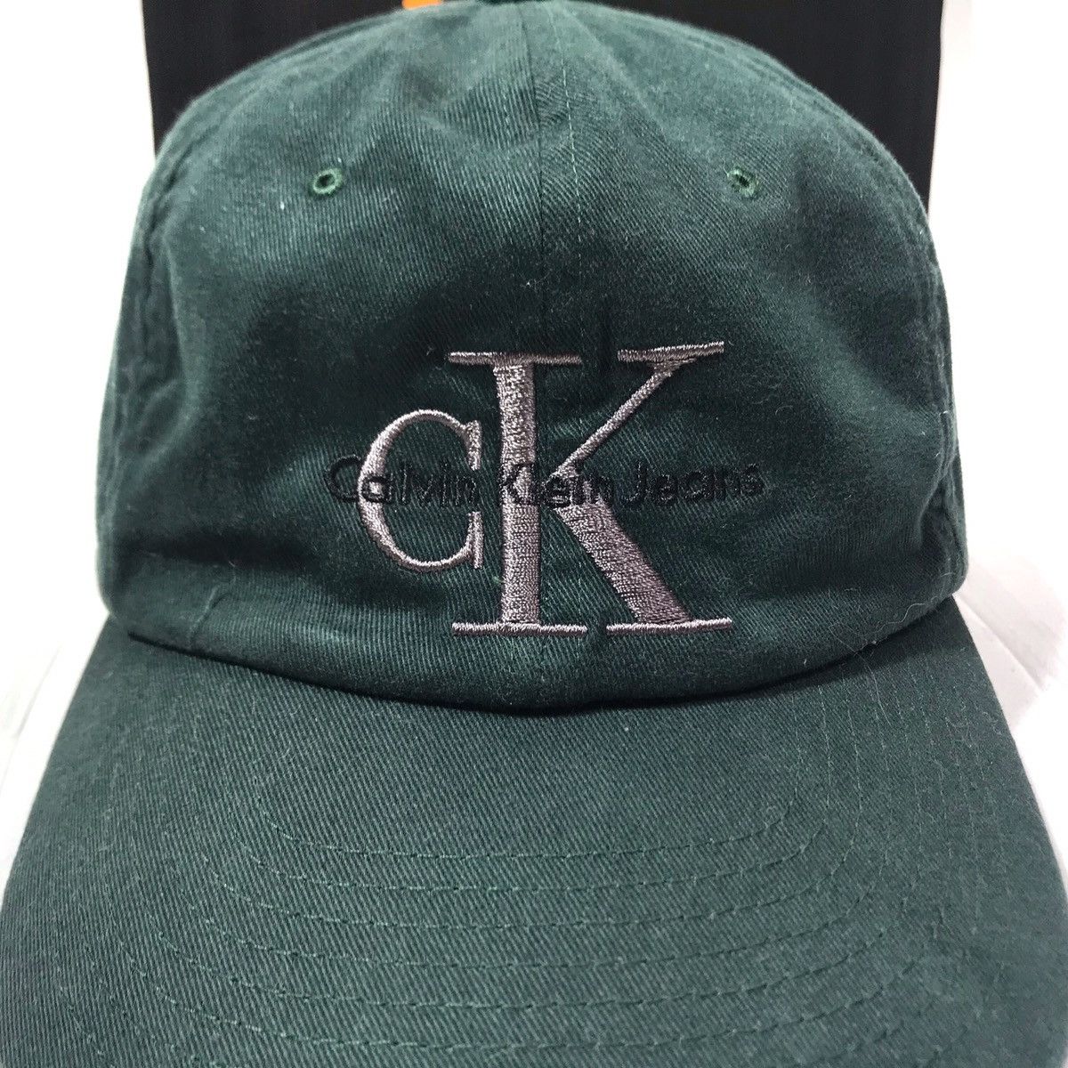Vintage ck jeans Calvin klein snap back cap hat - Technical View