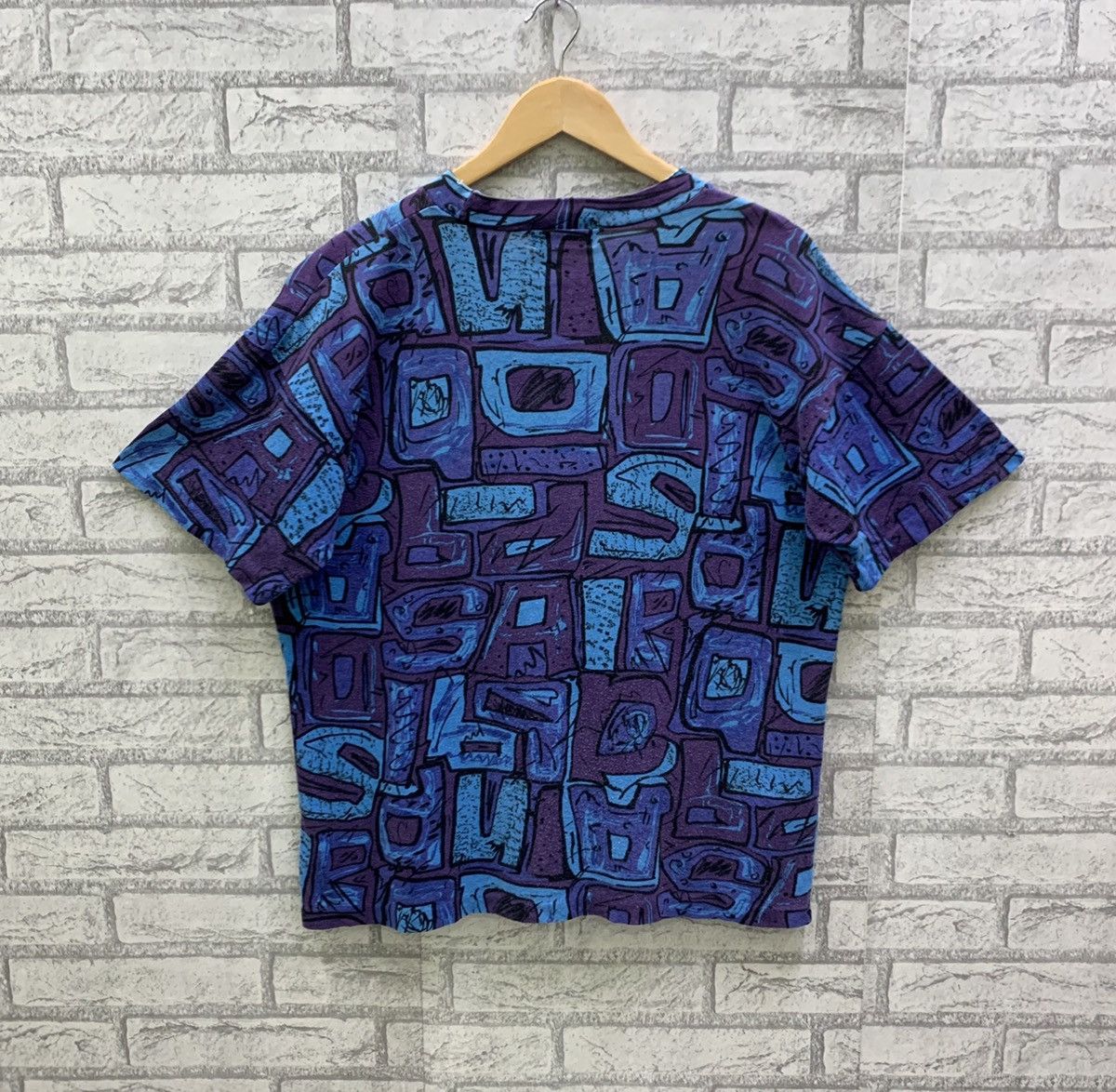 Adidas Vintage 90s Adidas Alloverprint T-shirts Size US L / EU 52-54 / 3 - 2 Thumbnail